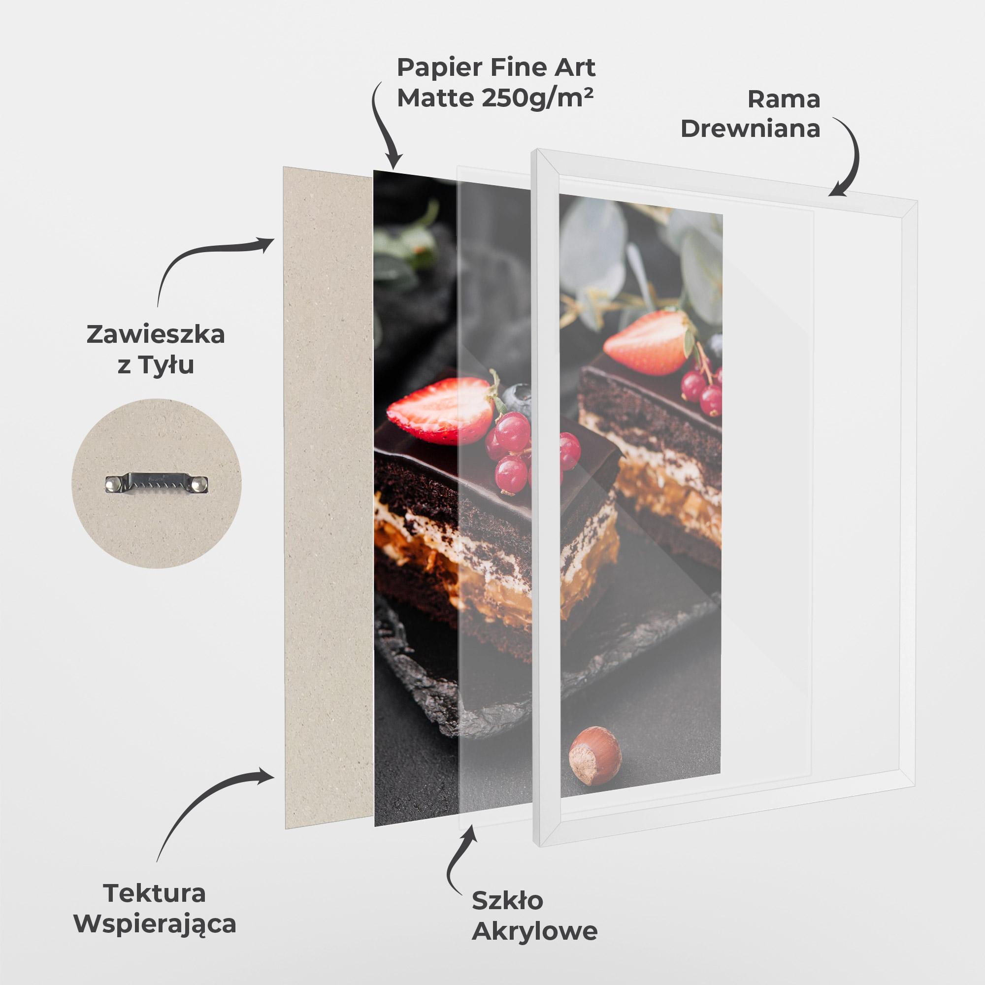 Plakat w Ramie Chocolate Berries Cake mockup 1