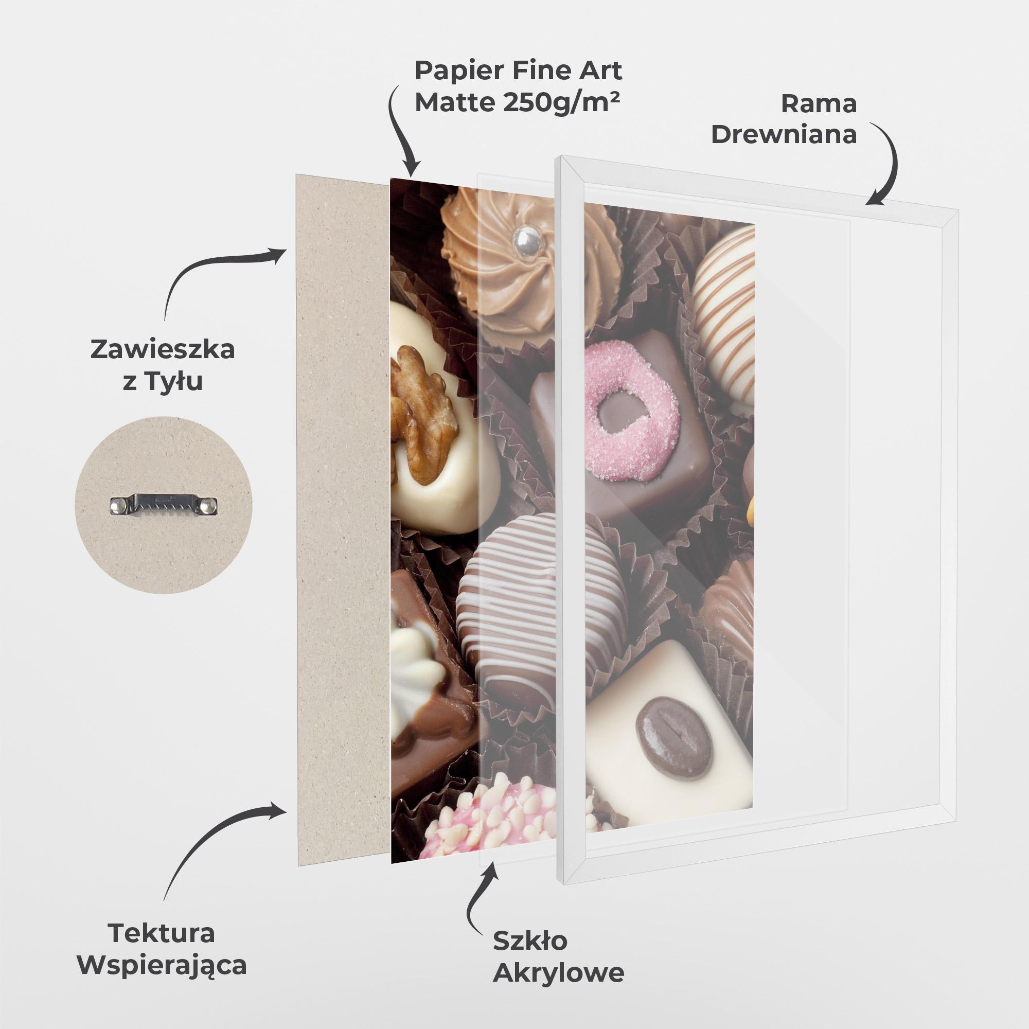 Plakat w Ramie Chocolate Bonbons mockup 1