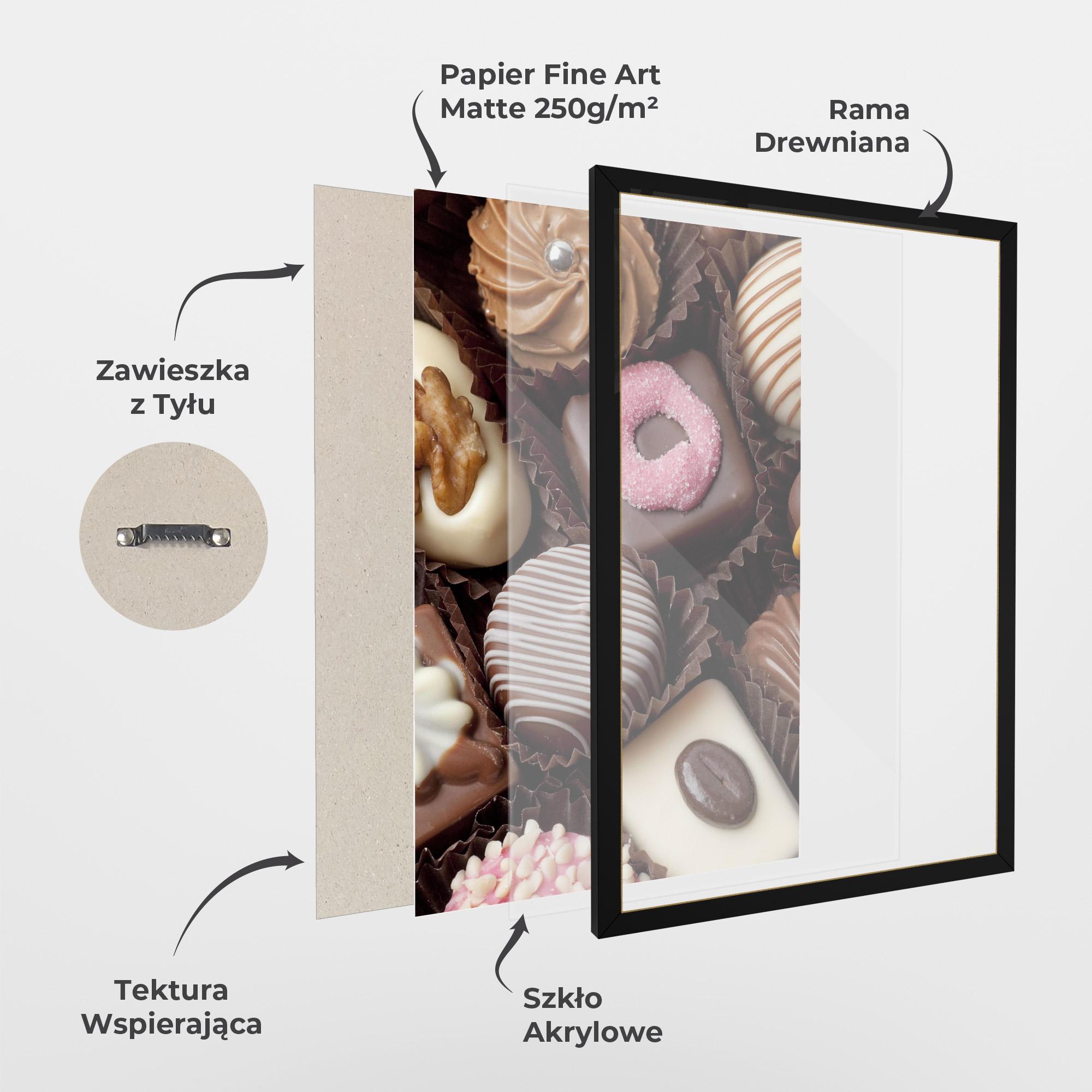 Plakat w Ramie Chocolate Bonbons mockup 1