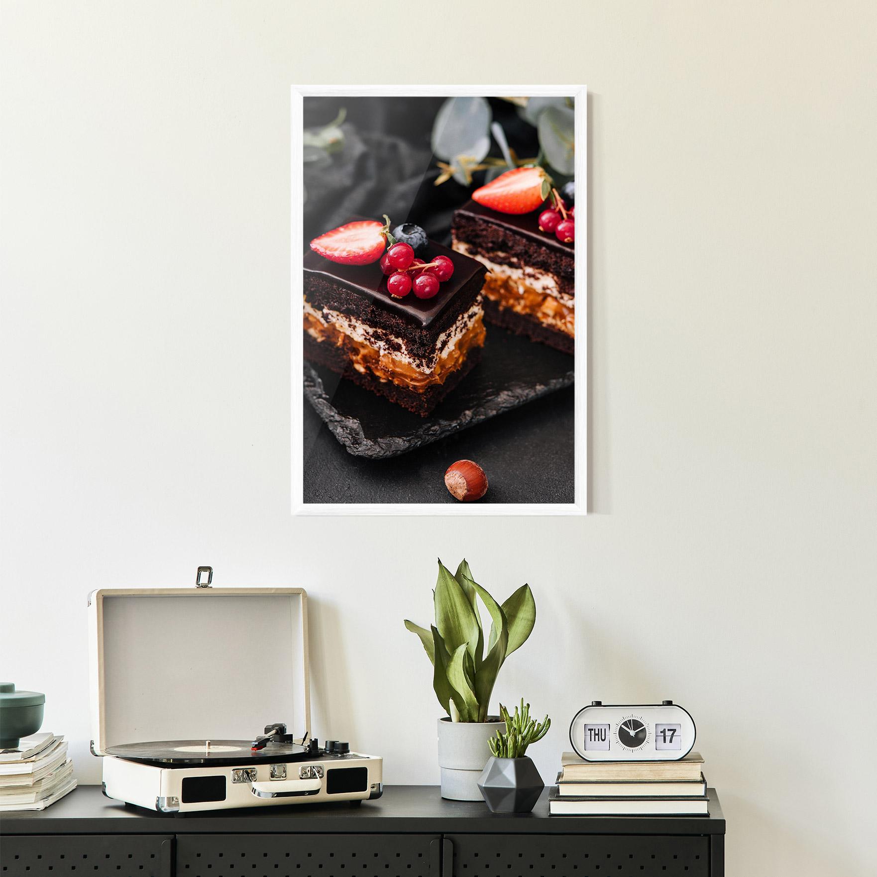 Plakat w Ramie Chocolate Berries Cake mockup 2