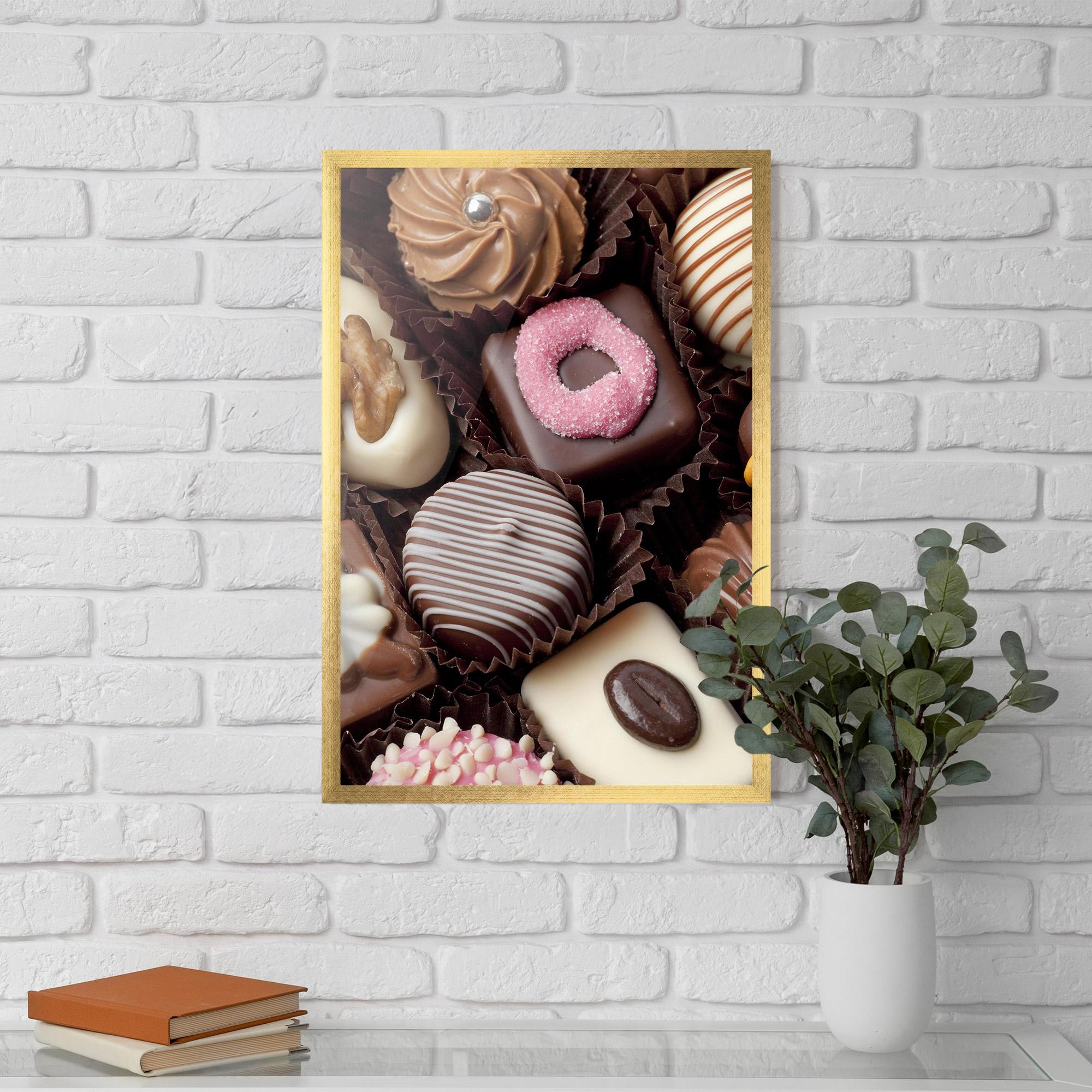 Plakat w Ramie Chocolate Bonbons mockup 5
