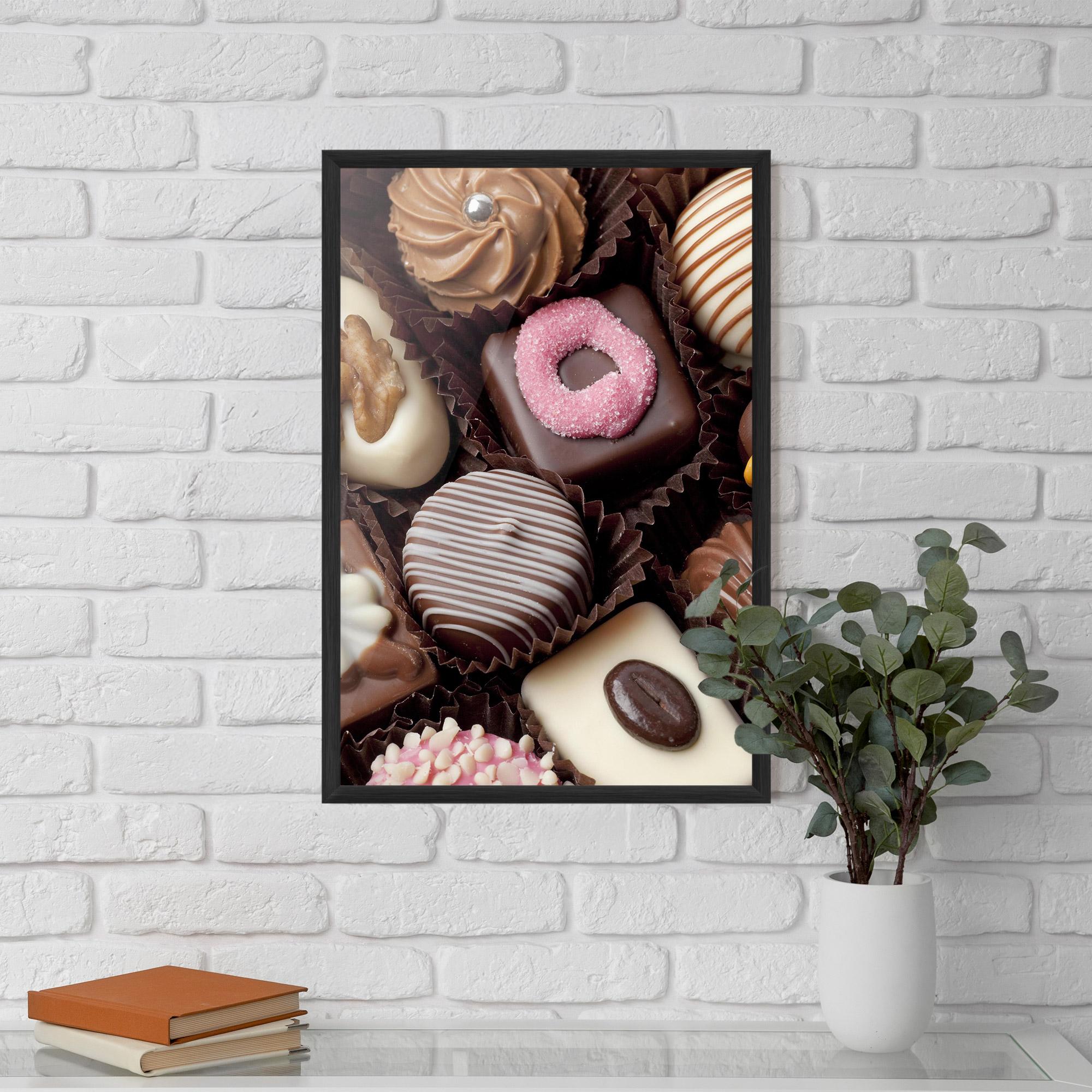 Plakat w Ramie Chocolate Bonbons mockup 5