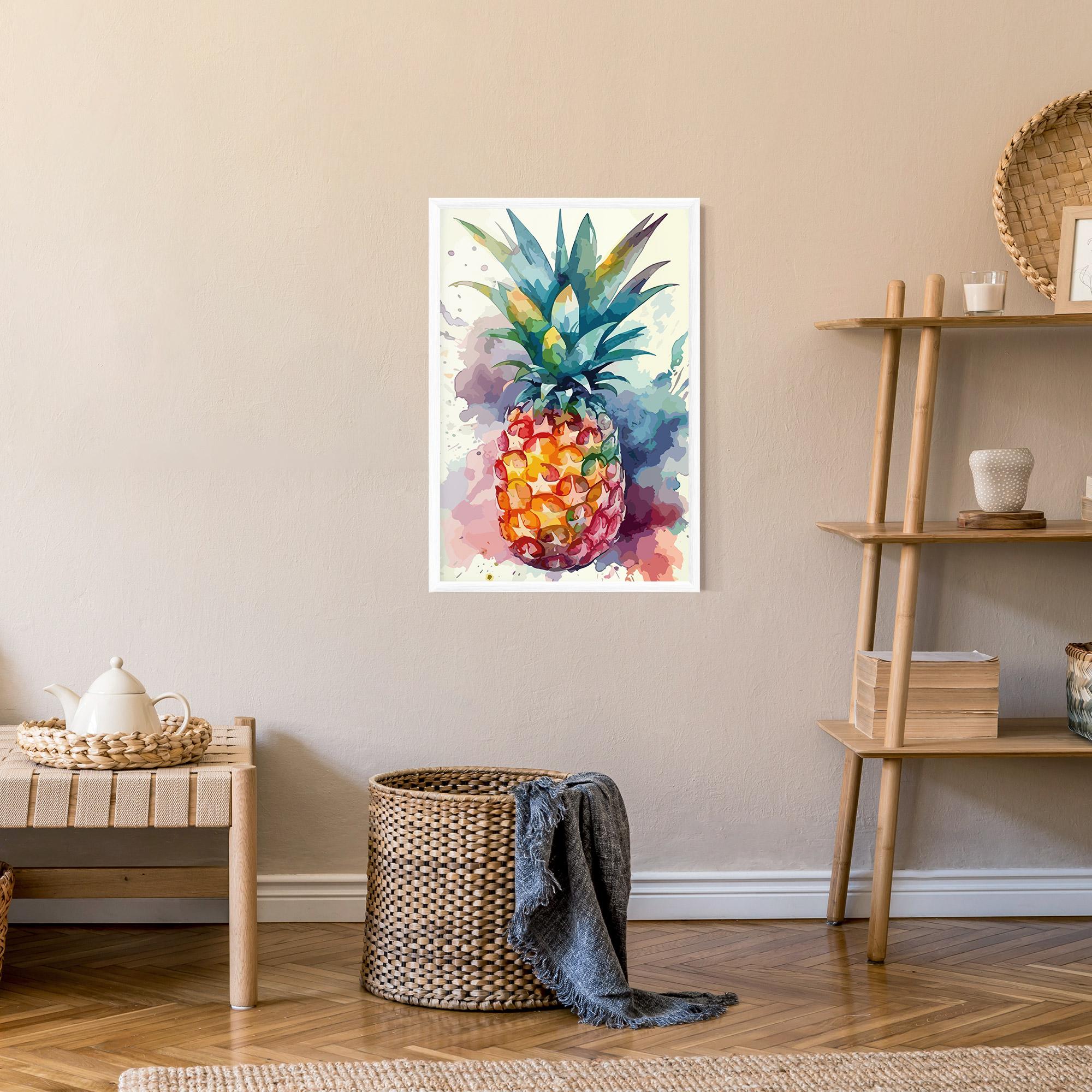 Plakat w Ramie Colorful Pineapple mockup 9