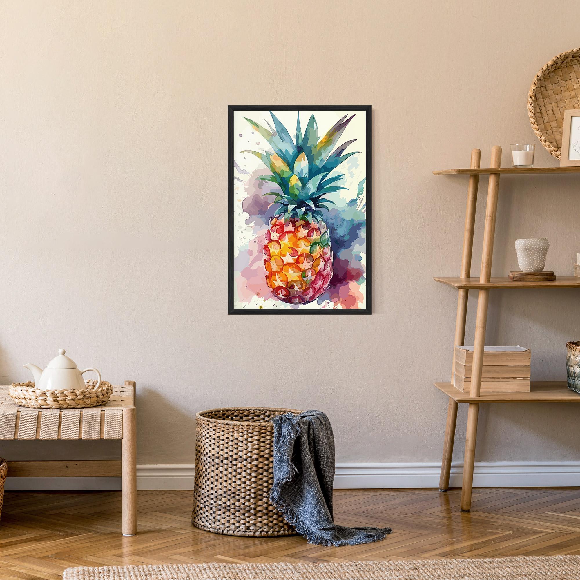 Plakat w Ramie Colorful Pineapple mockup 9