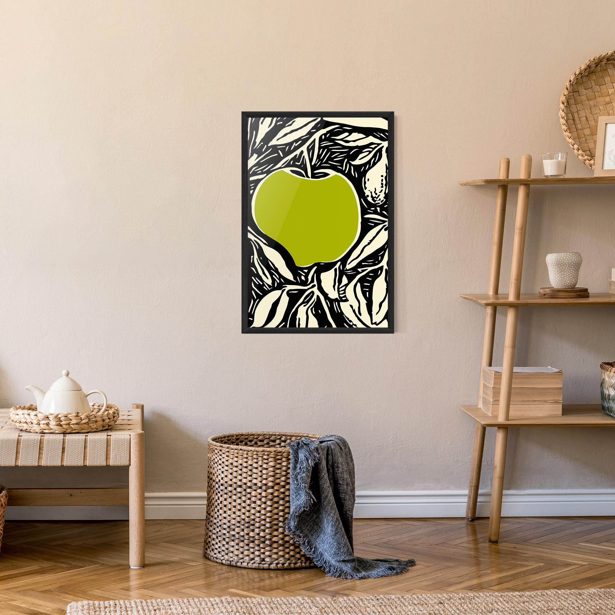Plakat w Ramie Green Apple mockup 9