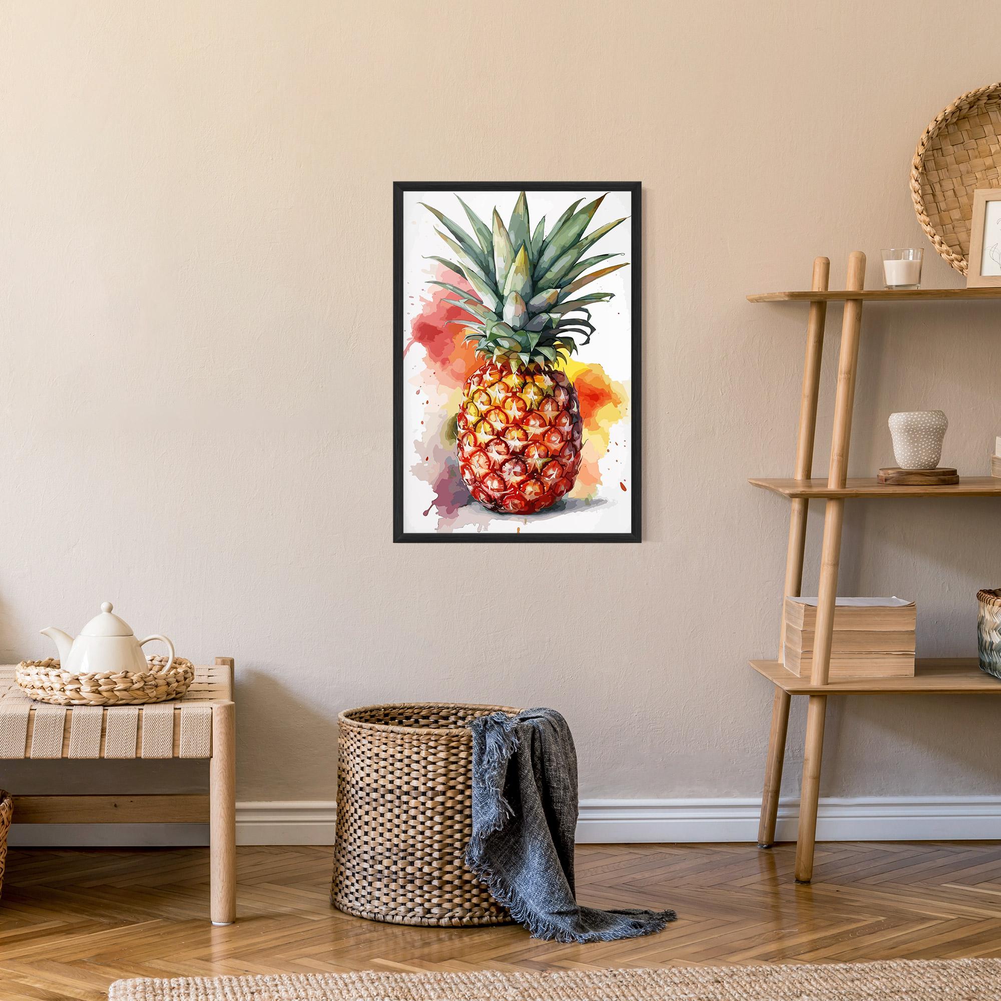 Plakat w Ramie Pineapple Watercolor mockup 9