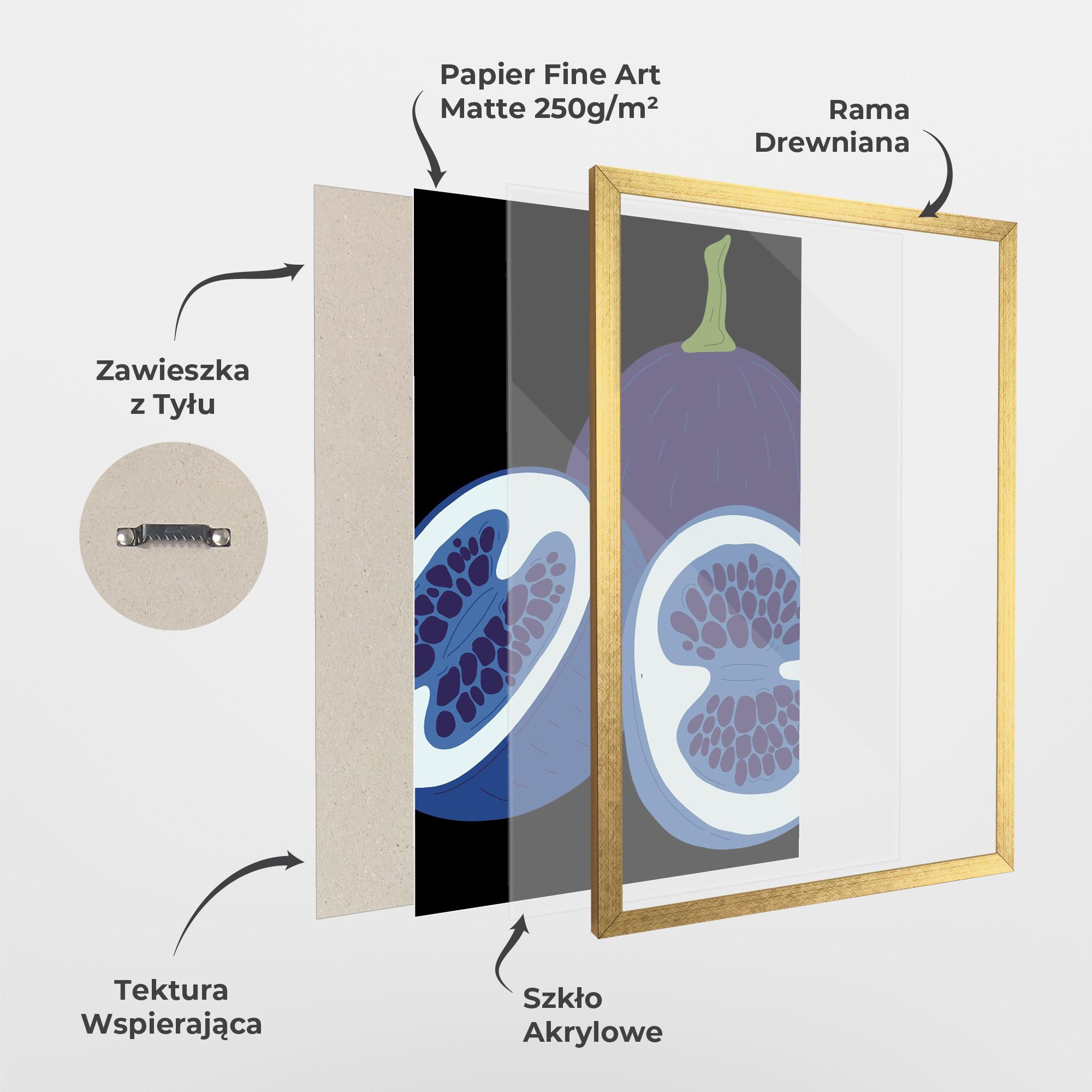 Plakat w Ramie Purple Fruit mockup 1