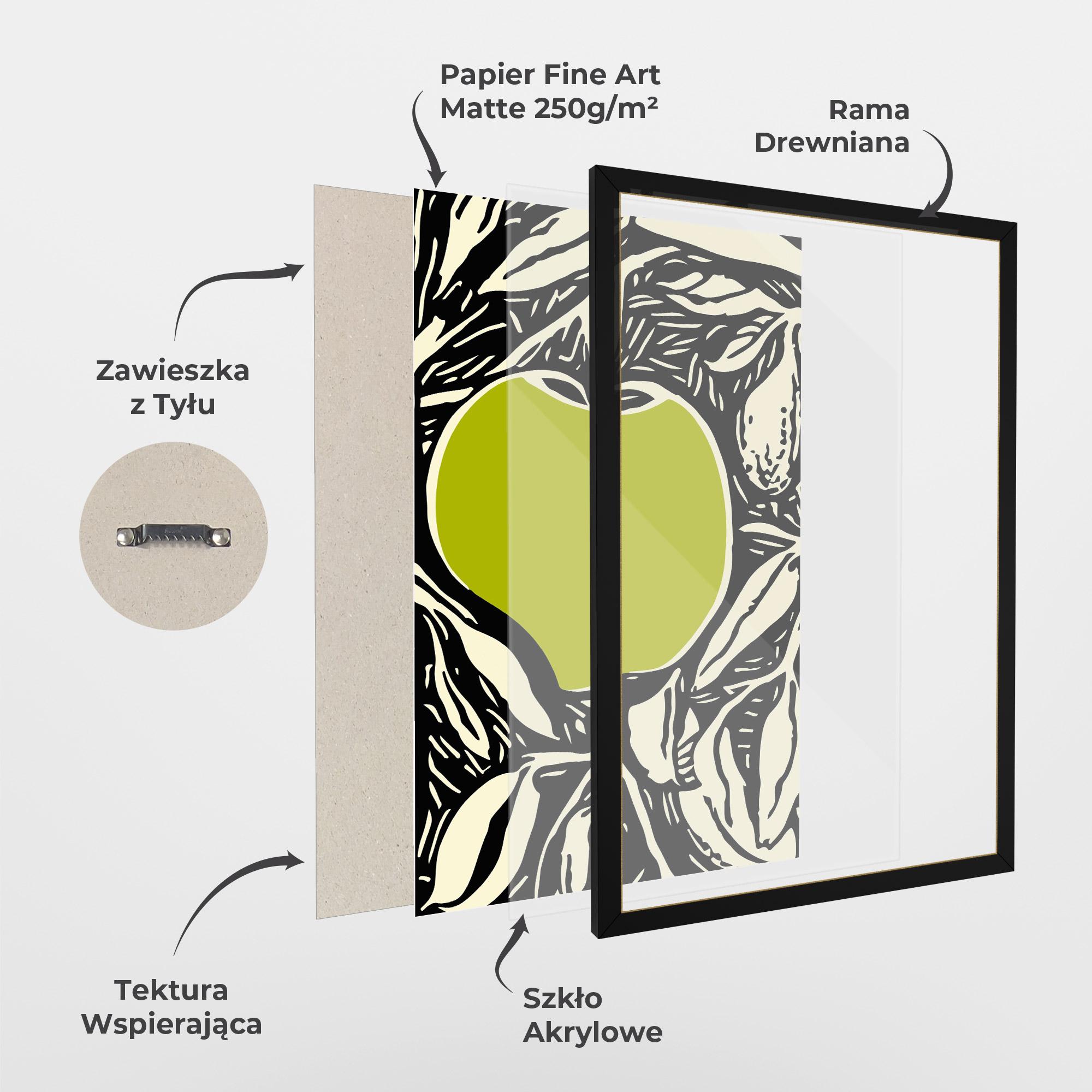 Plakat w Ramie Green Apple mockup 1