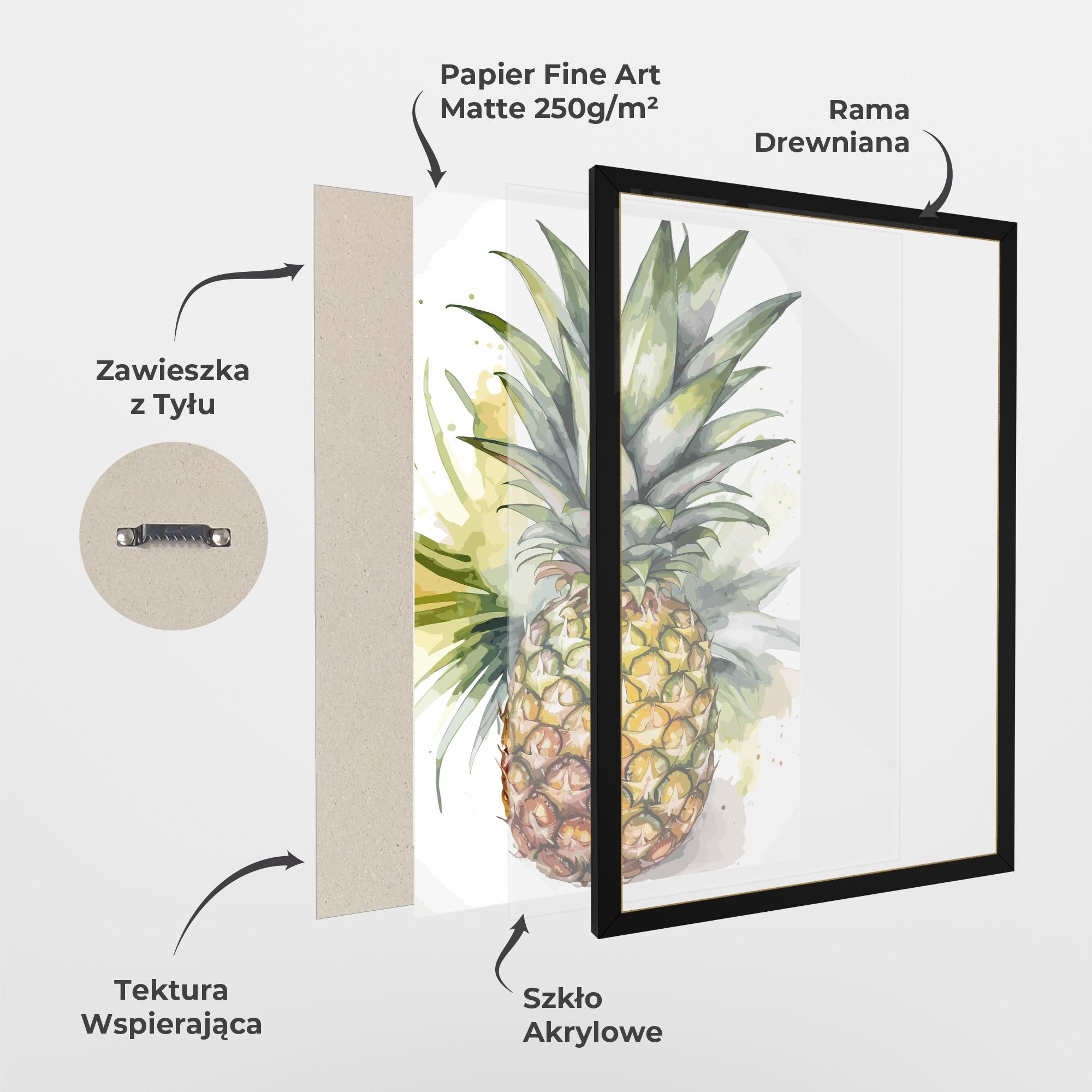 Plakat w Ramie Pineapple mockup 1