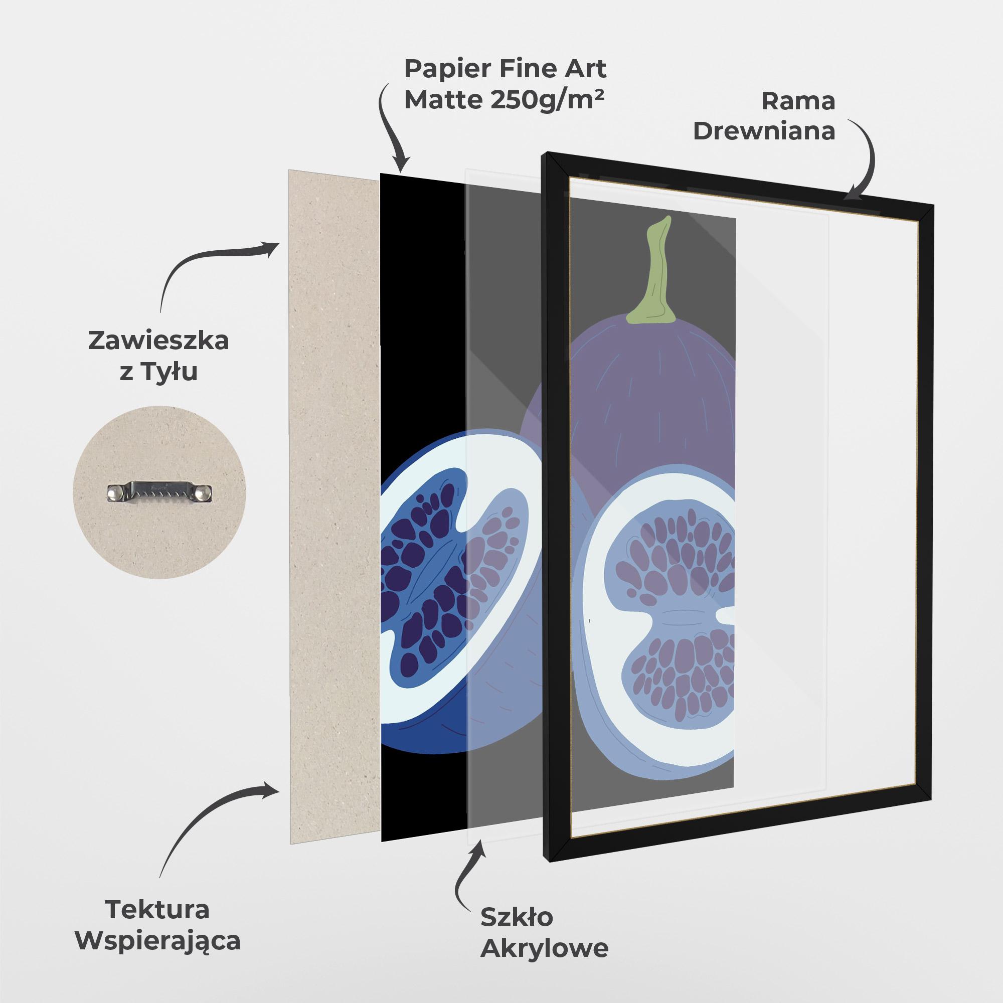 Plakat w Ramie Purple Fruit mockup 1