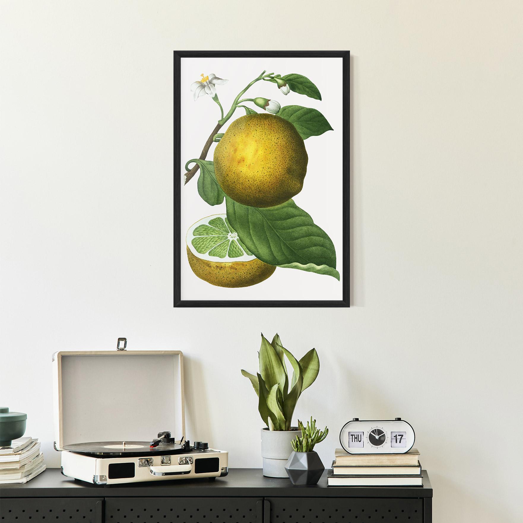 Plakat w Ramie Lime Flower mockup 2