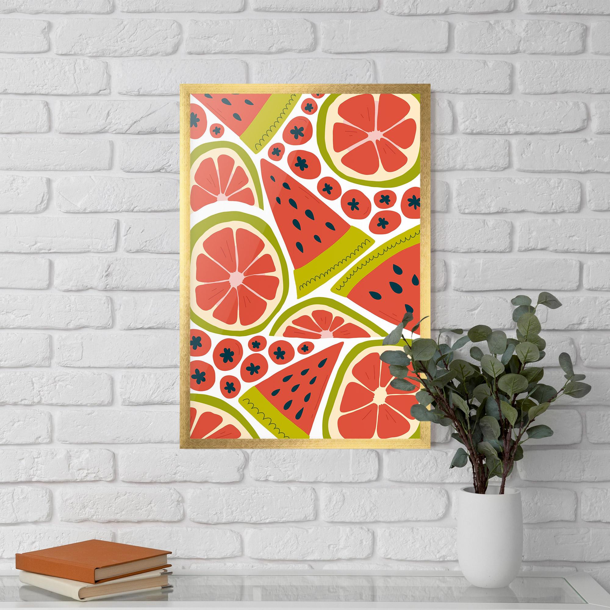 Plakat w Ramie Watermelon mockup 5