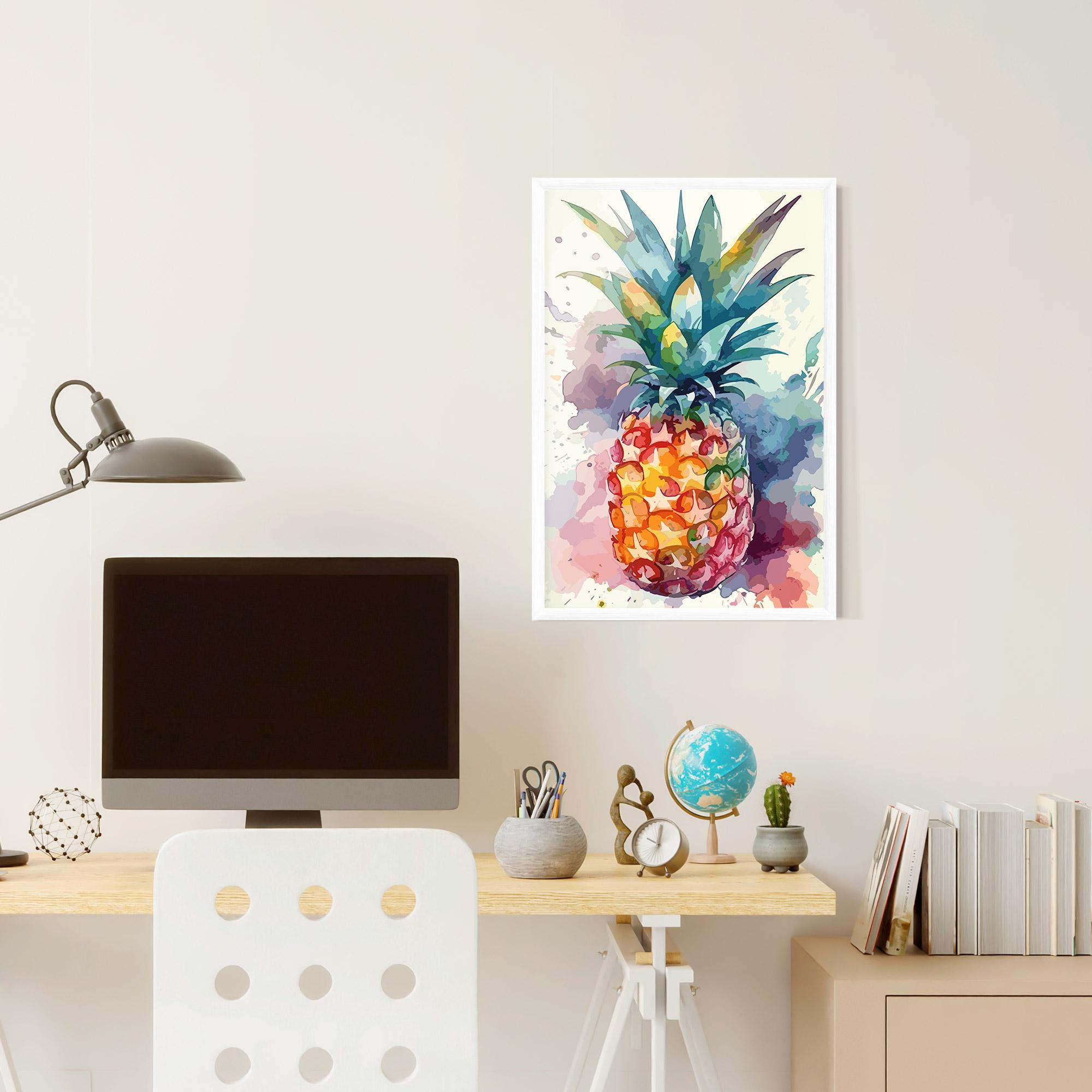 Plakat w Ramie Colorful Pineapple mockup 6