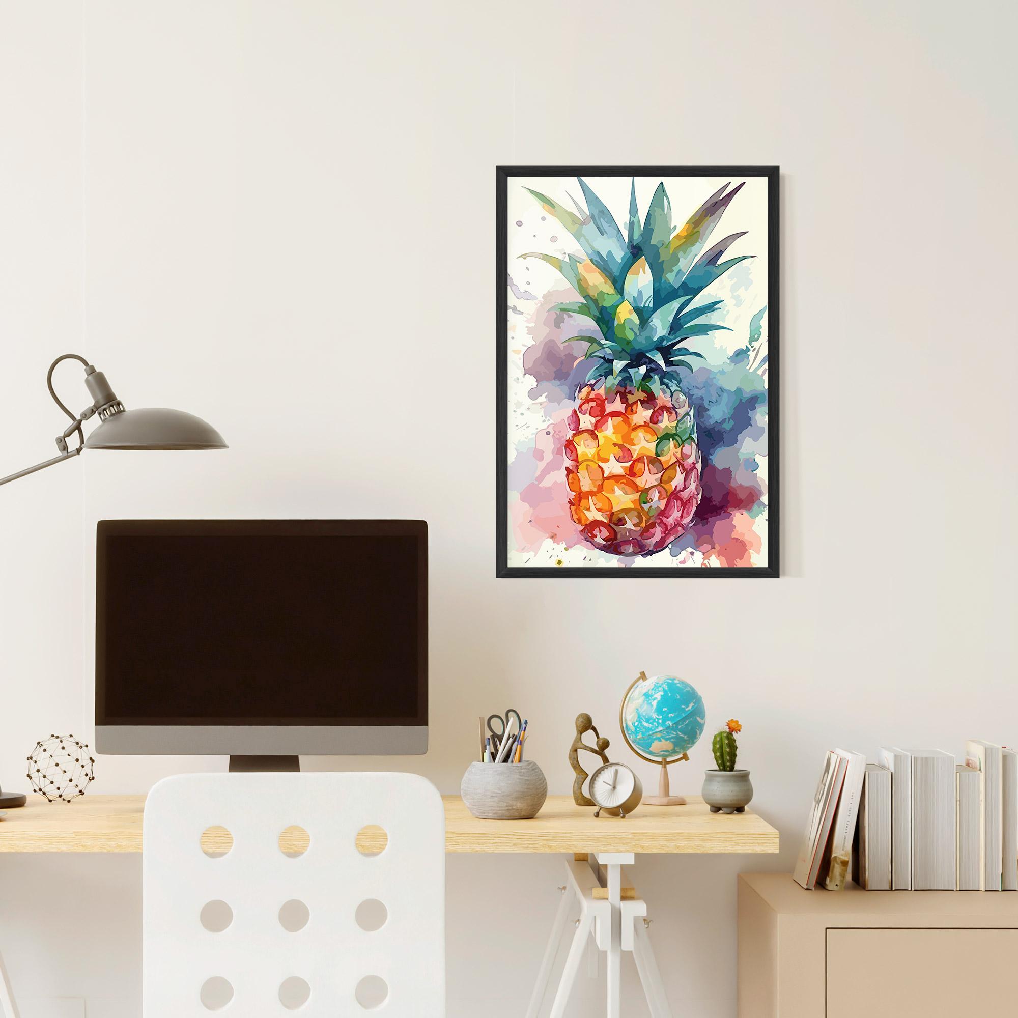 Plakat w Ramie Colorful Pineapple mockup 6