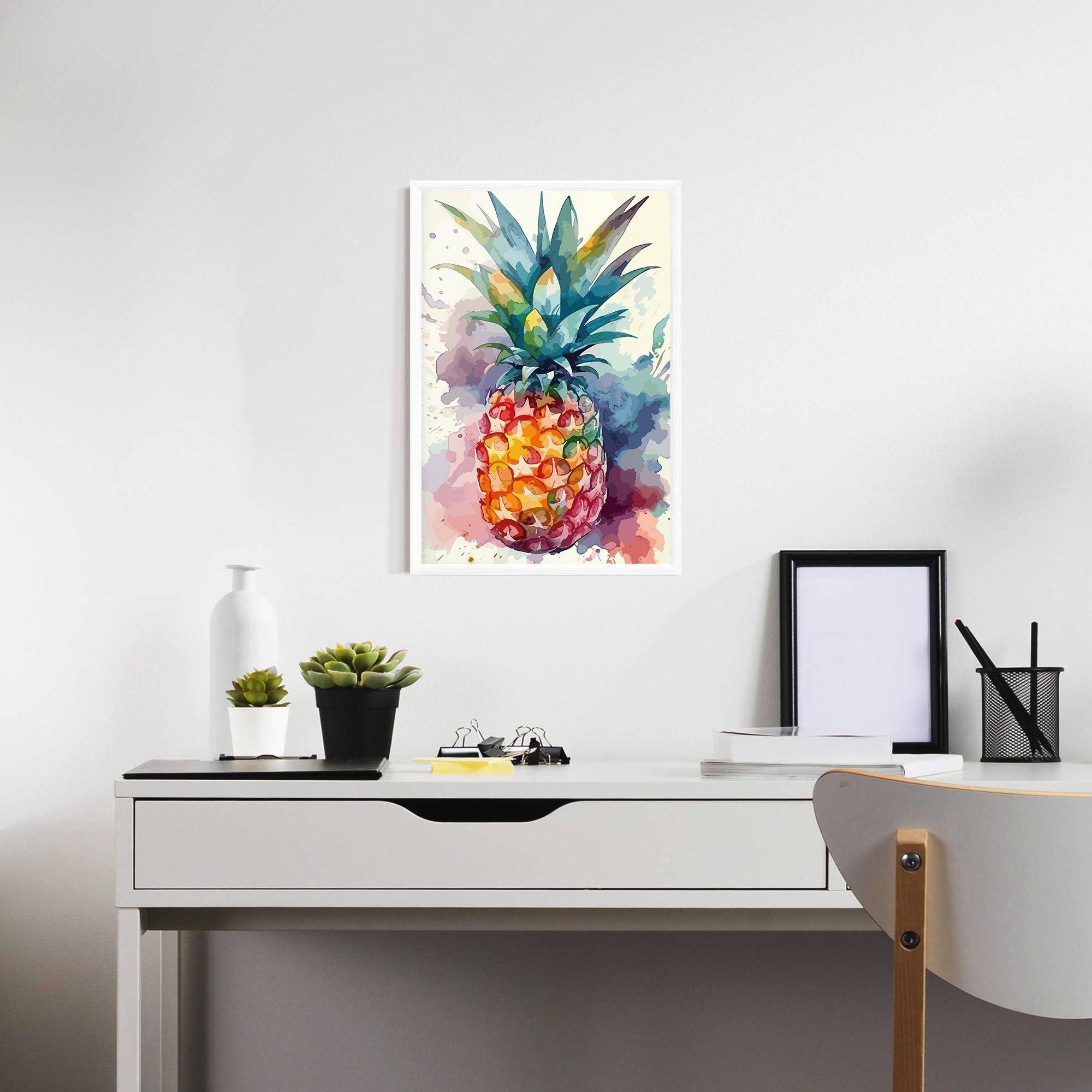 Plakat w Ramie Colorful Pineapple mockup 7