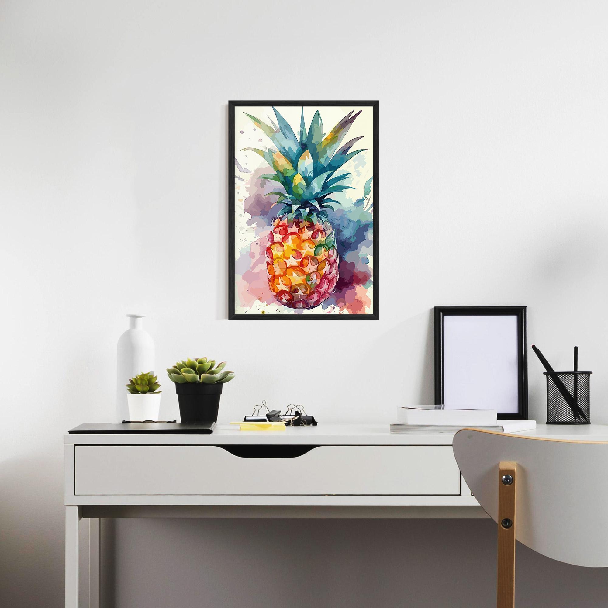 Plakat w Ramie Colorful Pineapple mockup 7