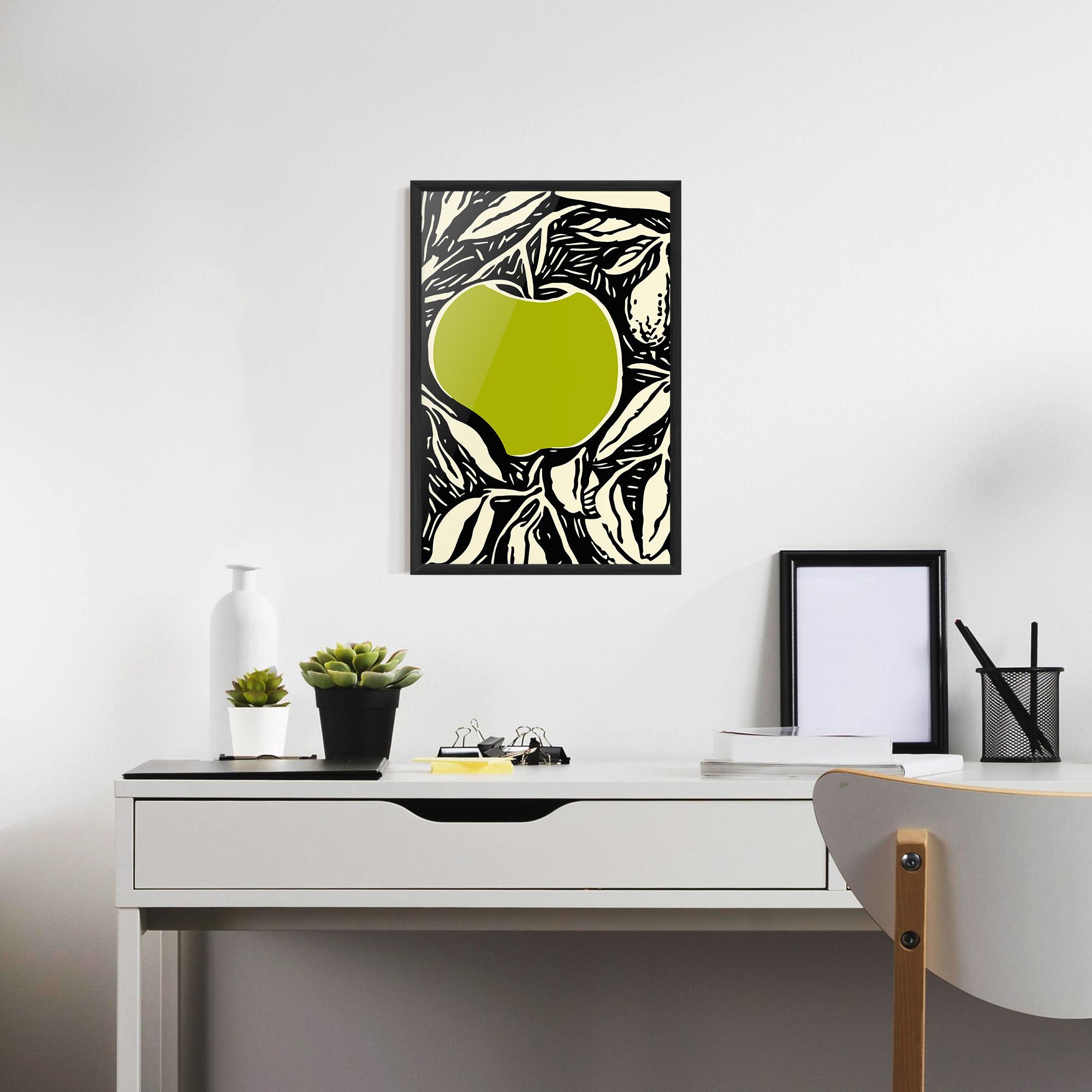 Plakat w Ramie Green Apple mockup 7