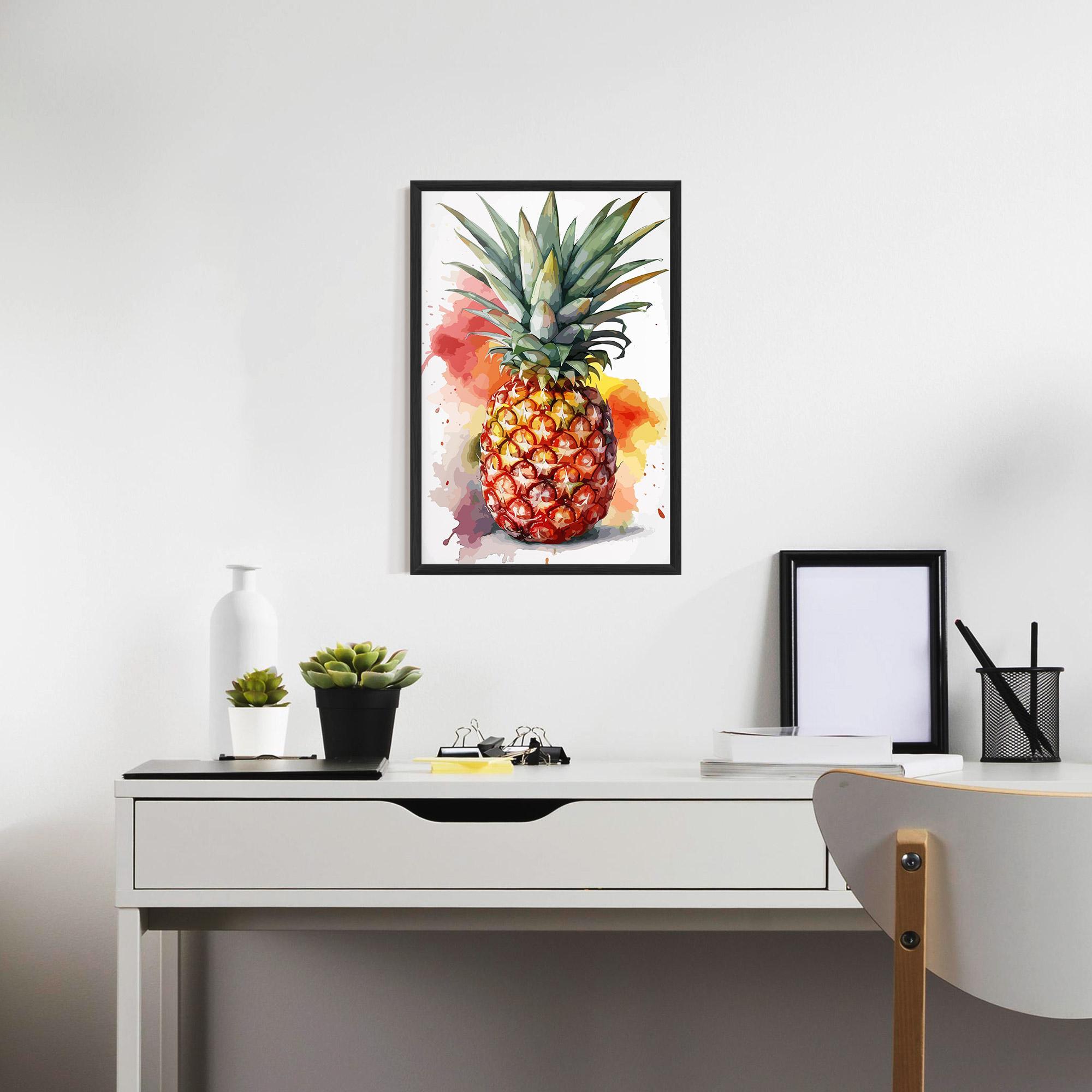 Plakat w Ramie Pineapple Watercolor mockup 7