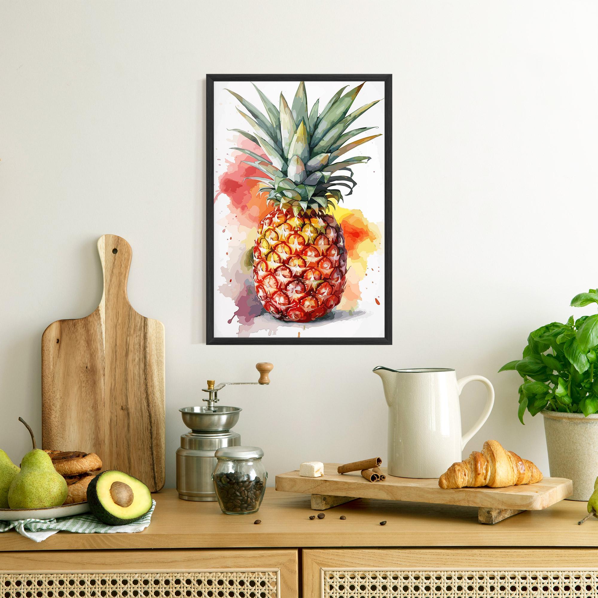 Plakat w Ramie Pineapple Watercolor mockup 8