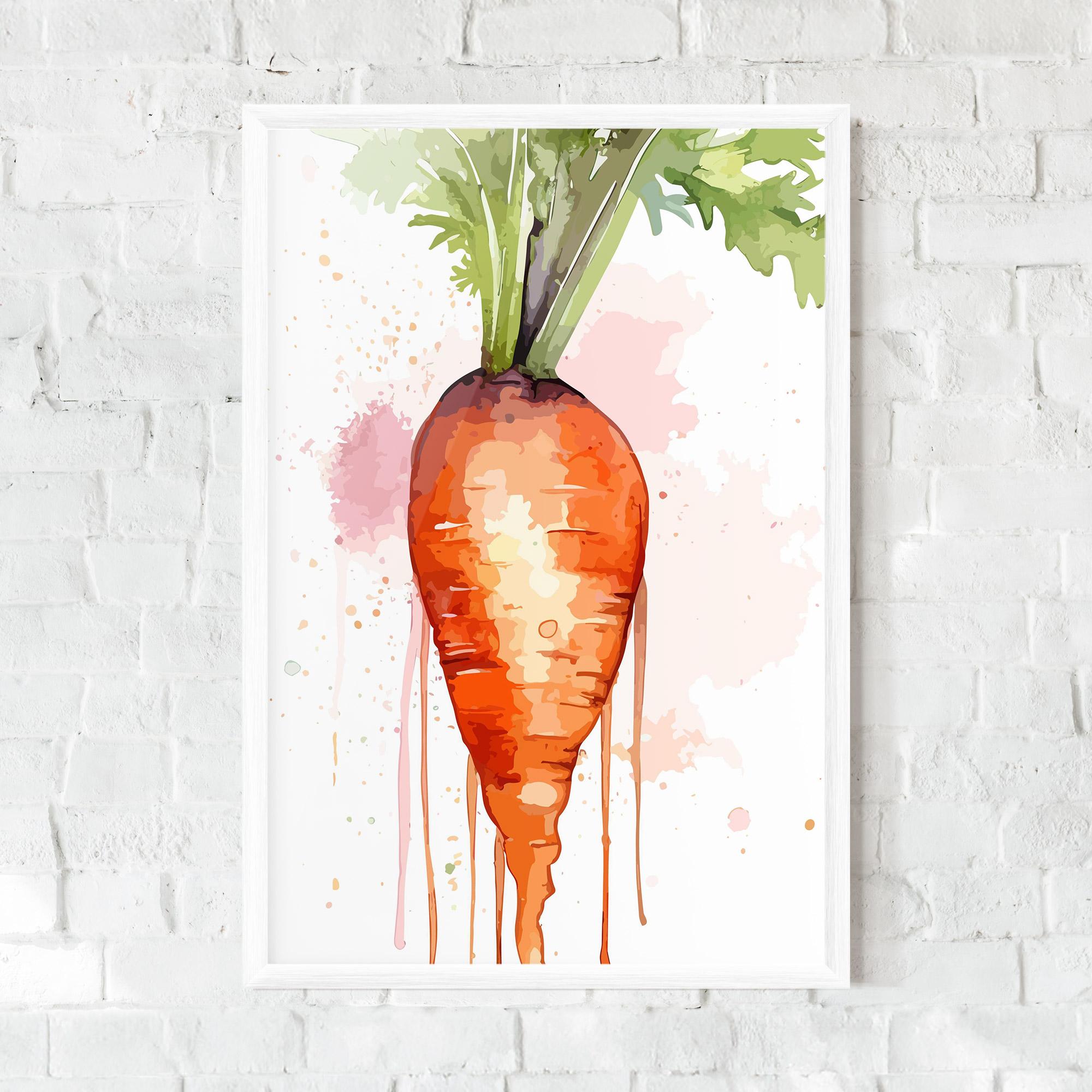 Plakat w Ramie Watercolor Carrot mockup 0