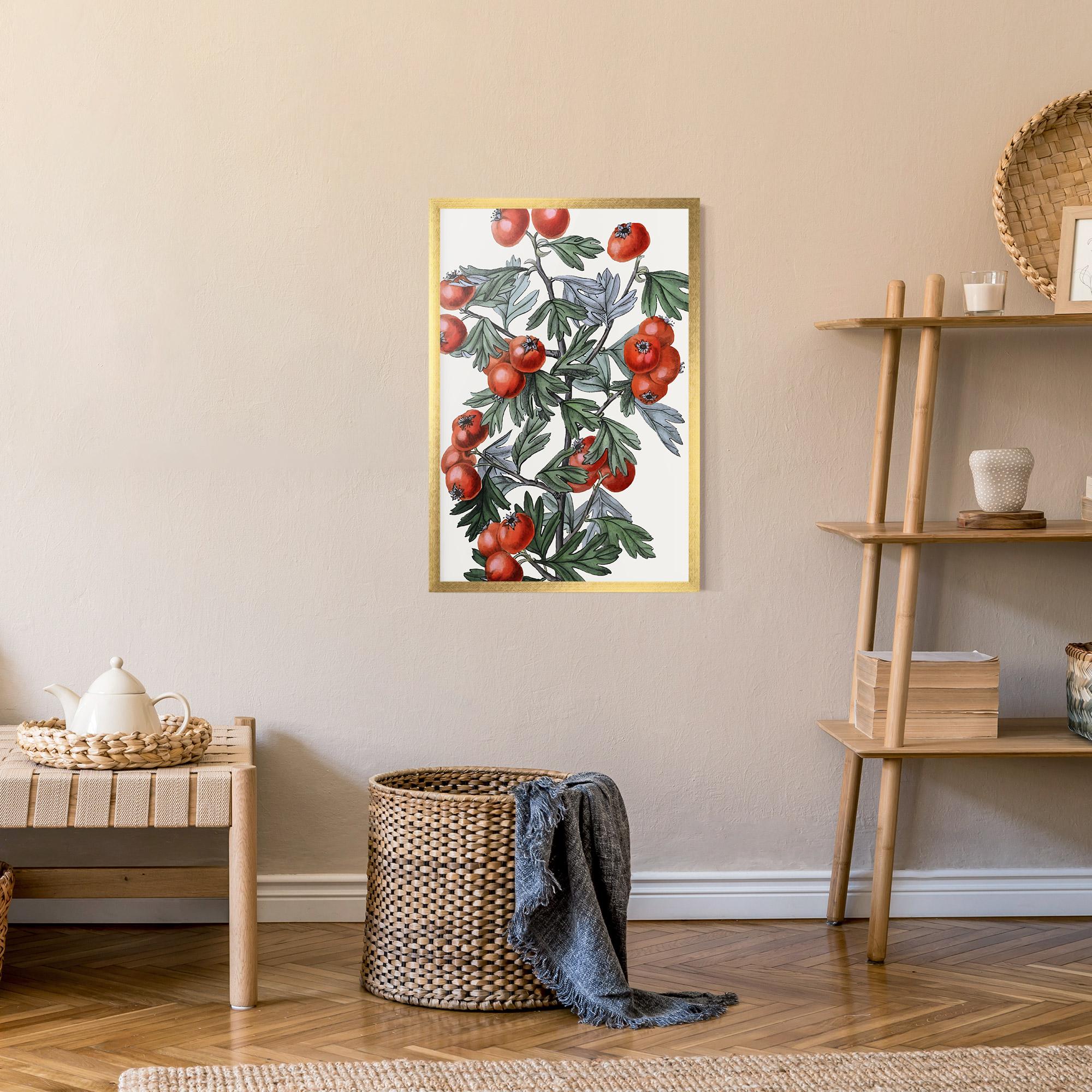 Plakat w Ramie Cherry Drawing mockup 9