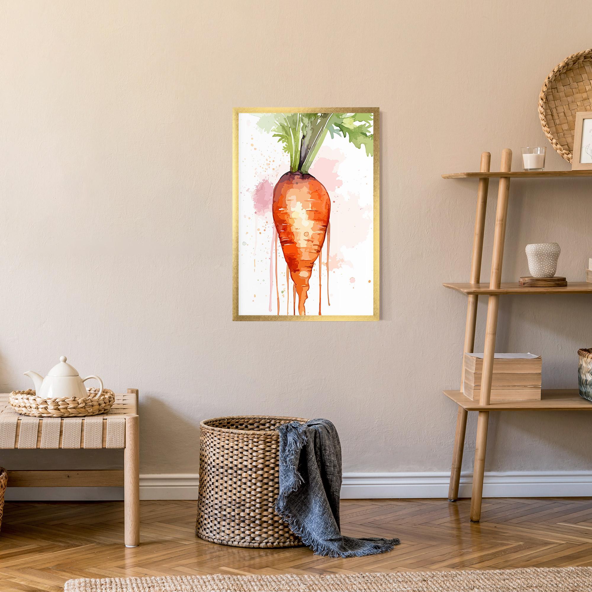 Plakat w Ramie Watercolor Carrot mockup 9
