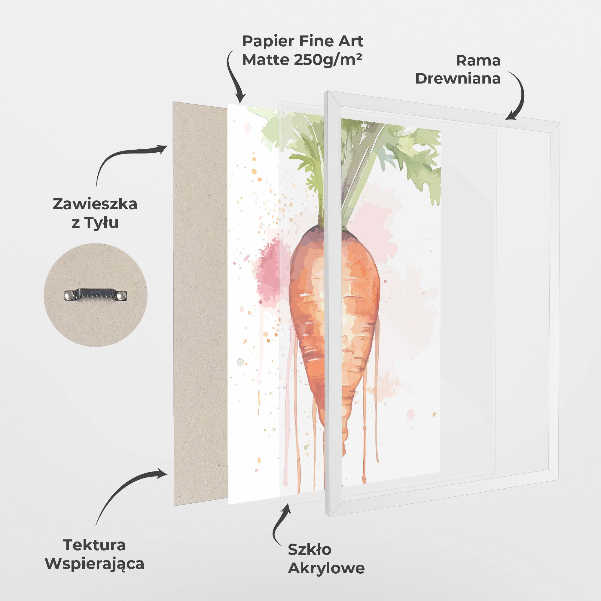 Plakat w Ramie Watercolor Carrot mockup 1