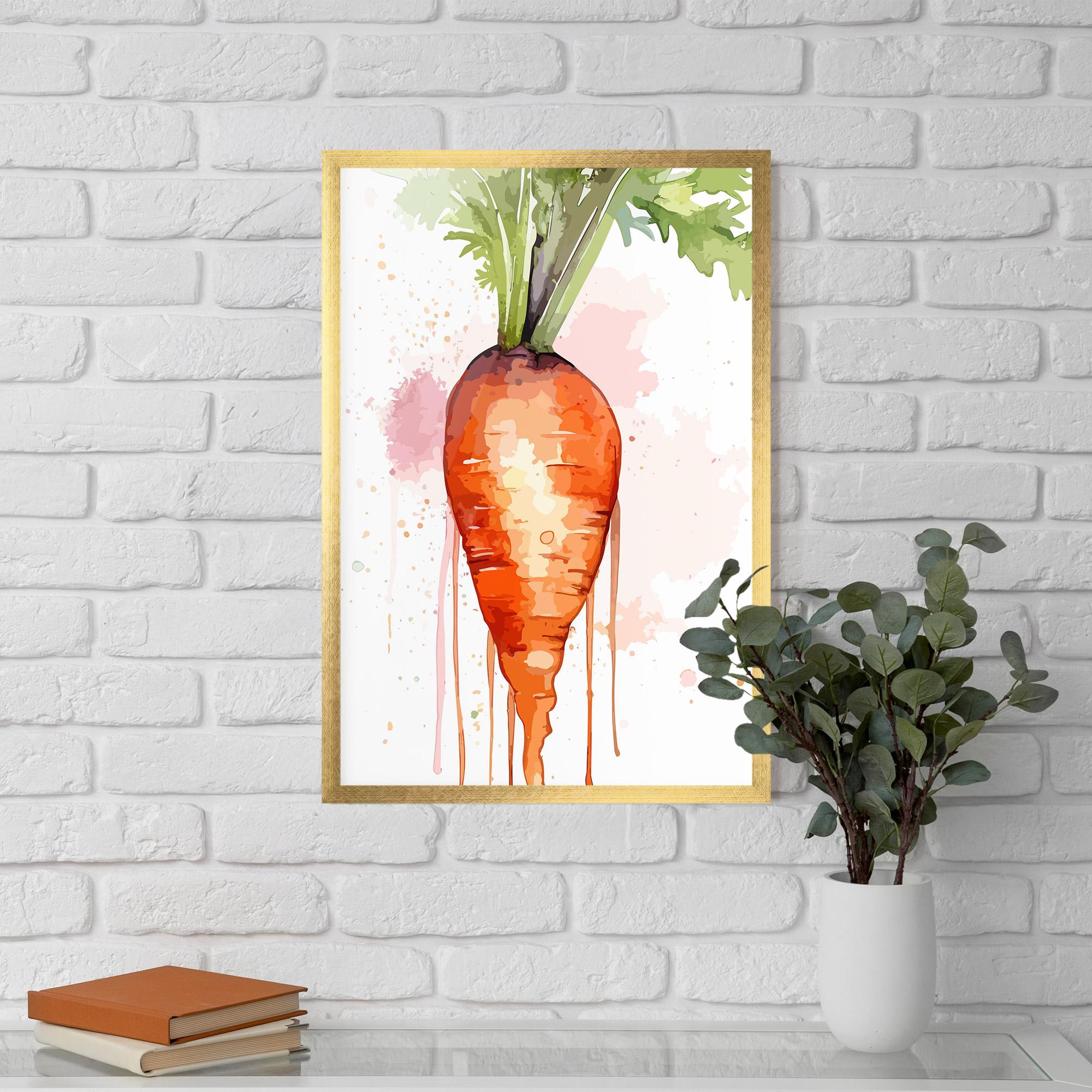 Plakat w Ramie Watercolor Carrot mockup 5