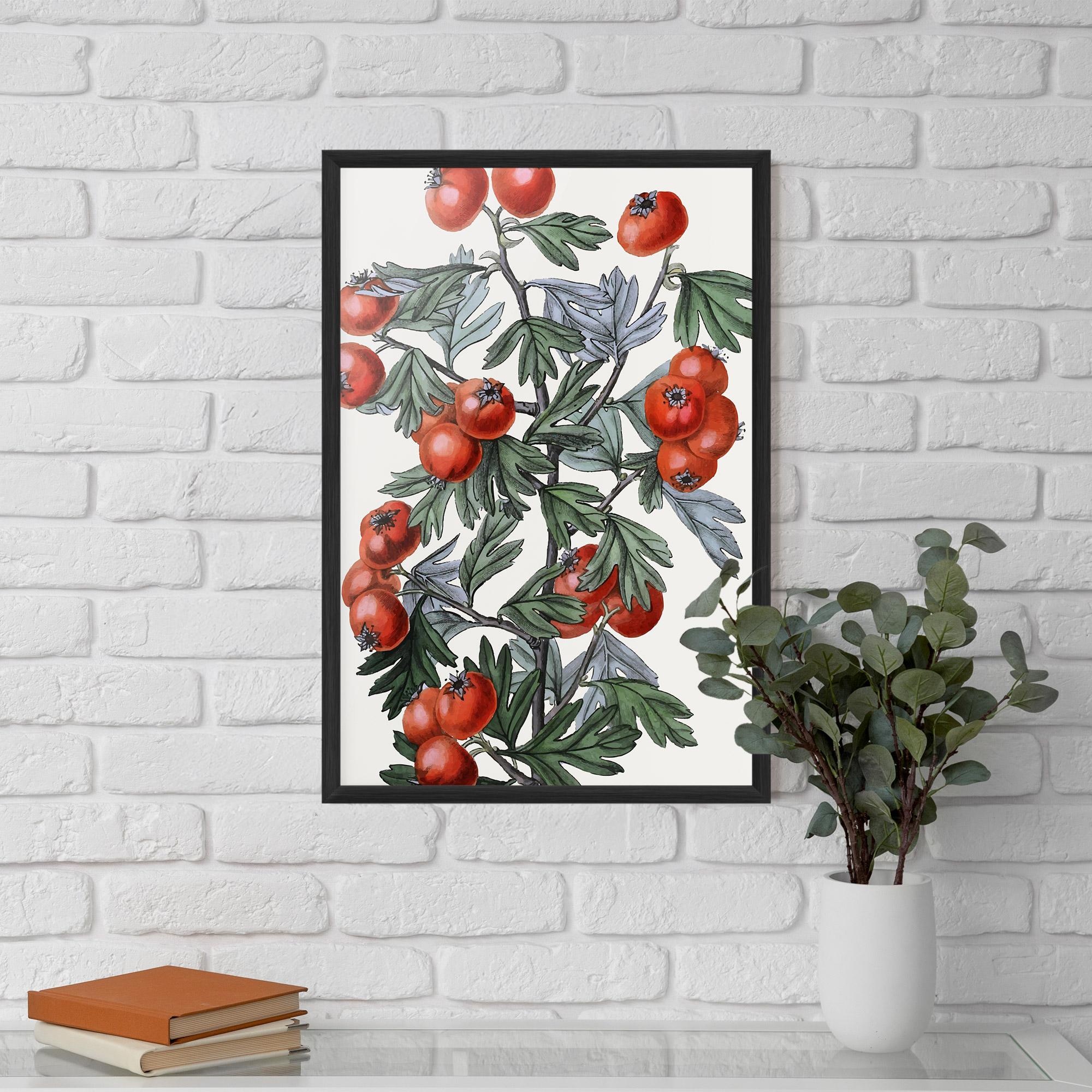 Plakat w Ramie Cherry Drawing mockup 5