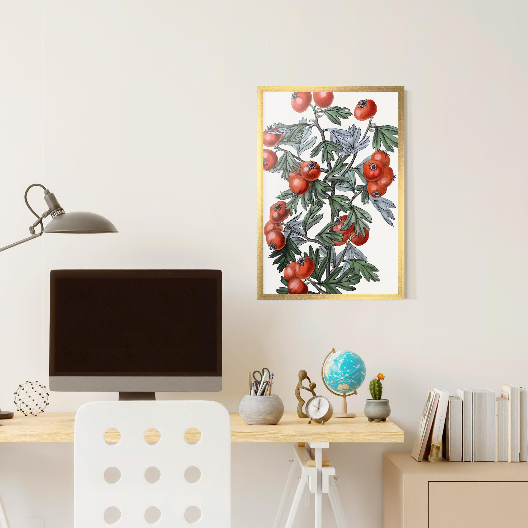 Plakat w Ramie Cherry Drawing mockup 6