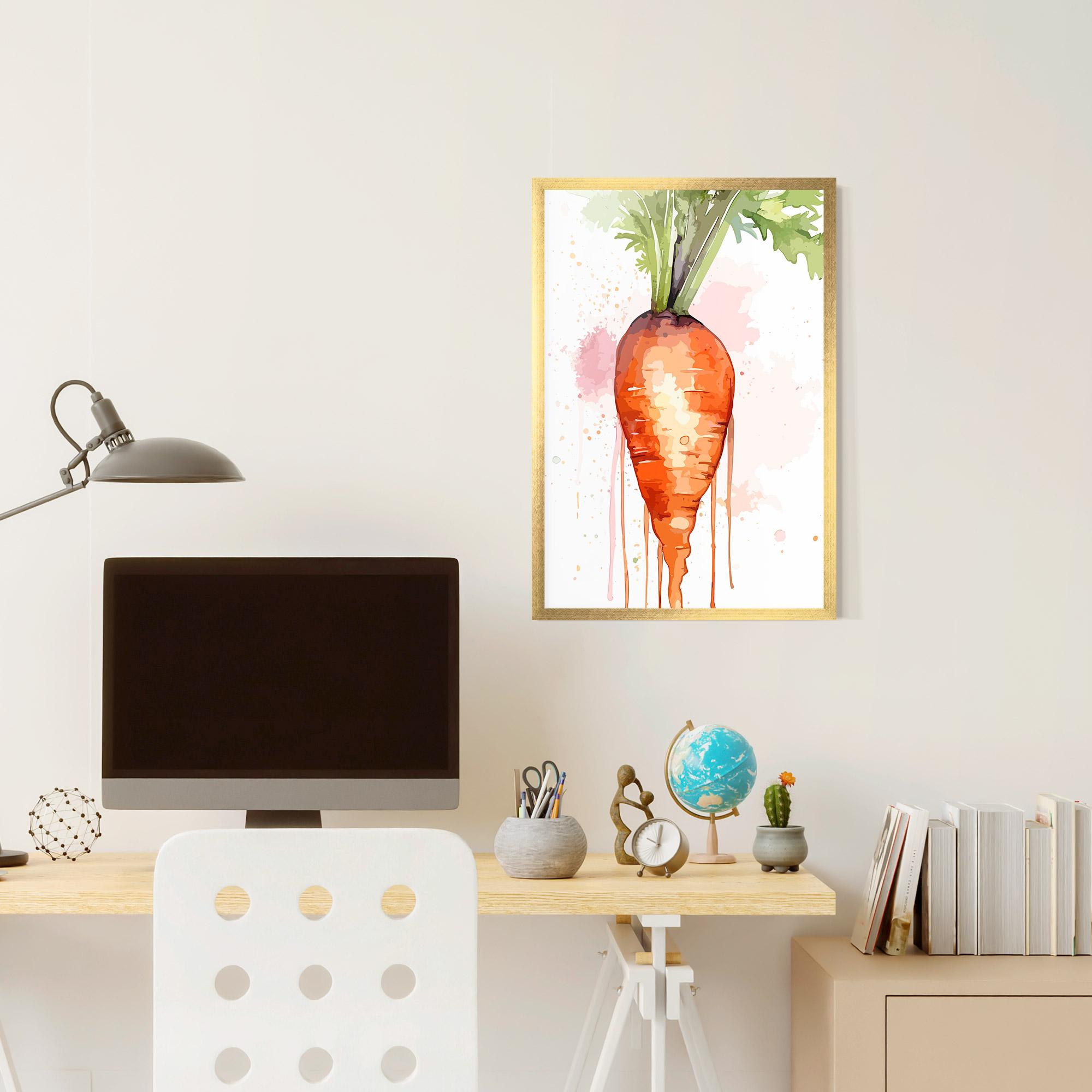 Plakat w Ramie Watercolor Carrot mockup 6