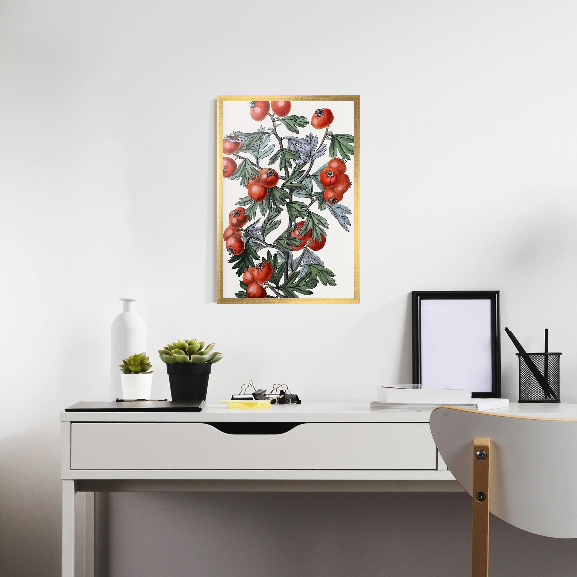 Plakat w Ramie Cherry Drawing mockup 7