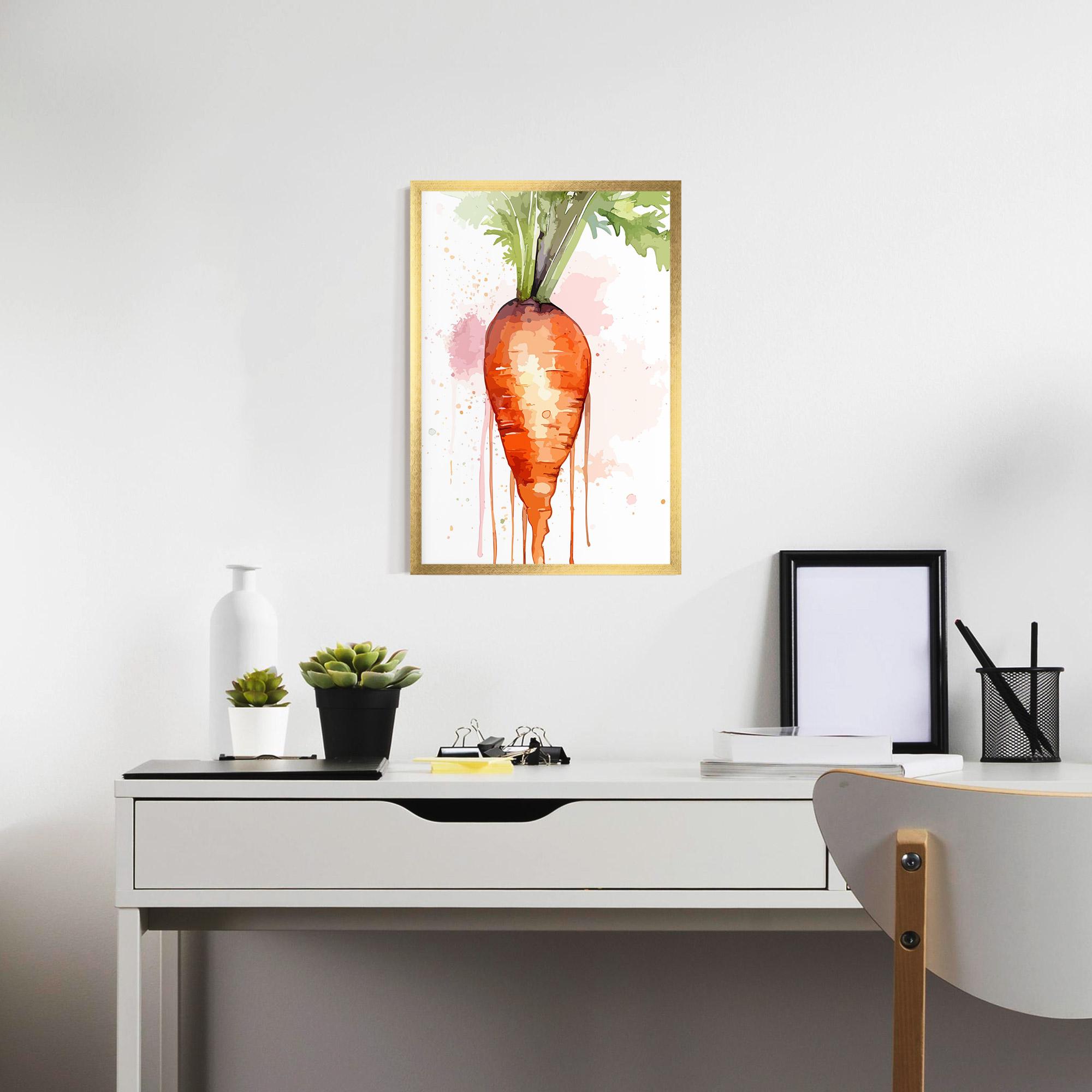 Plakat w Ramie Watercolor Carrot mockup 7