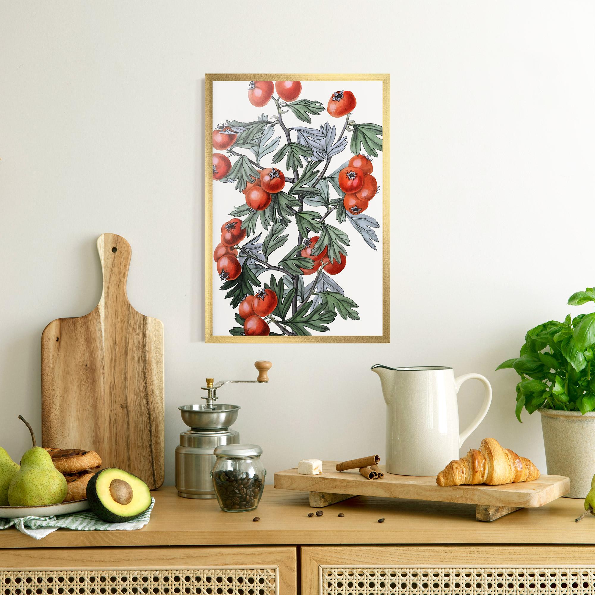 Plakat w Ramie Cherry Drawing mockup 8