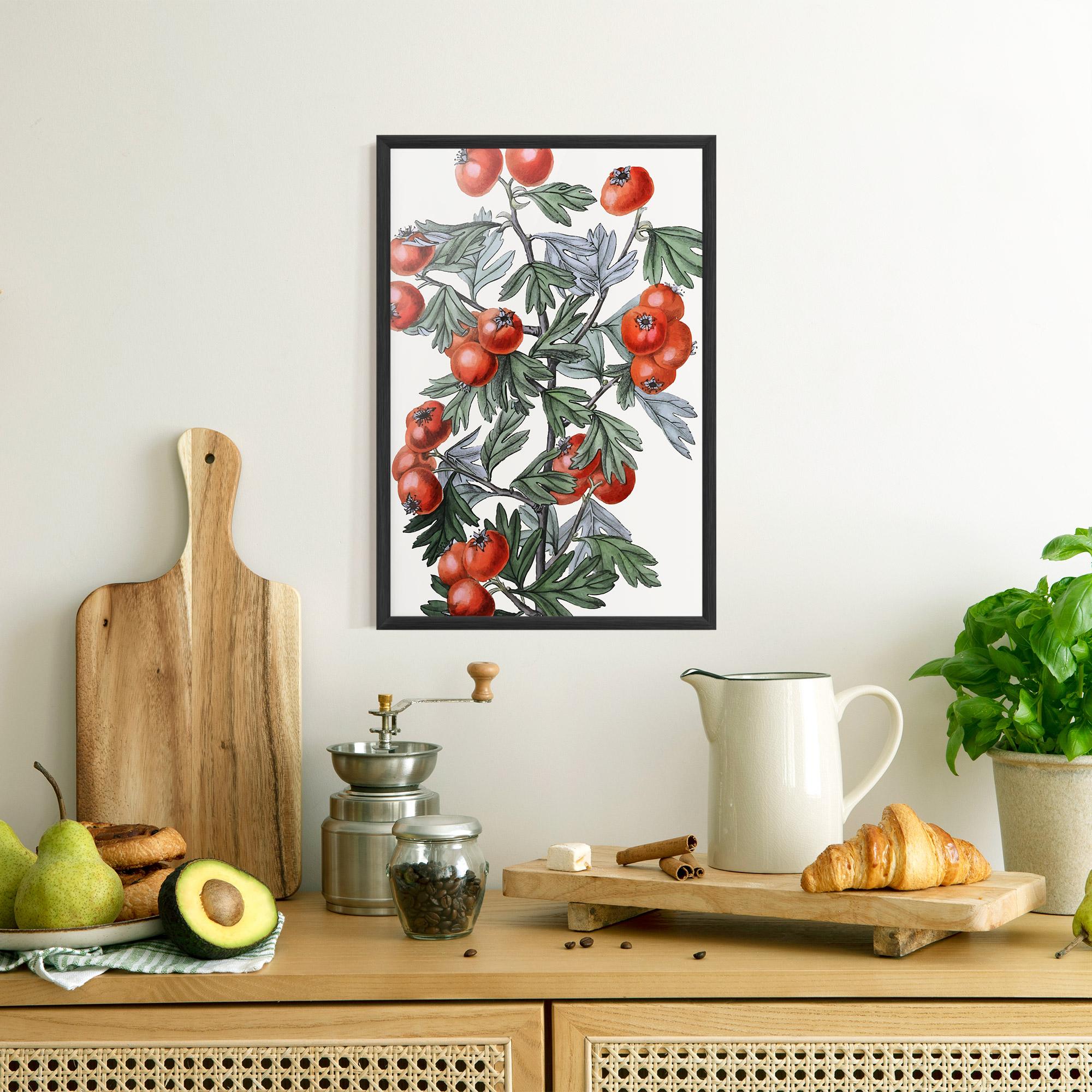 Plakat w Ramie Cherry Drawing mockup 8