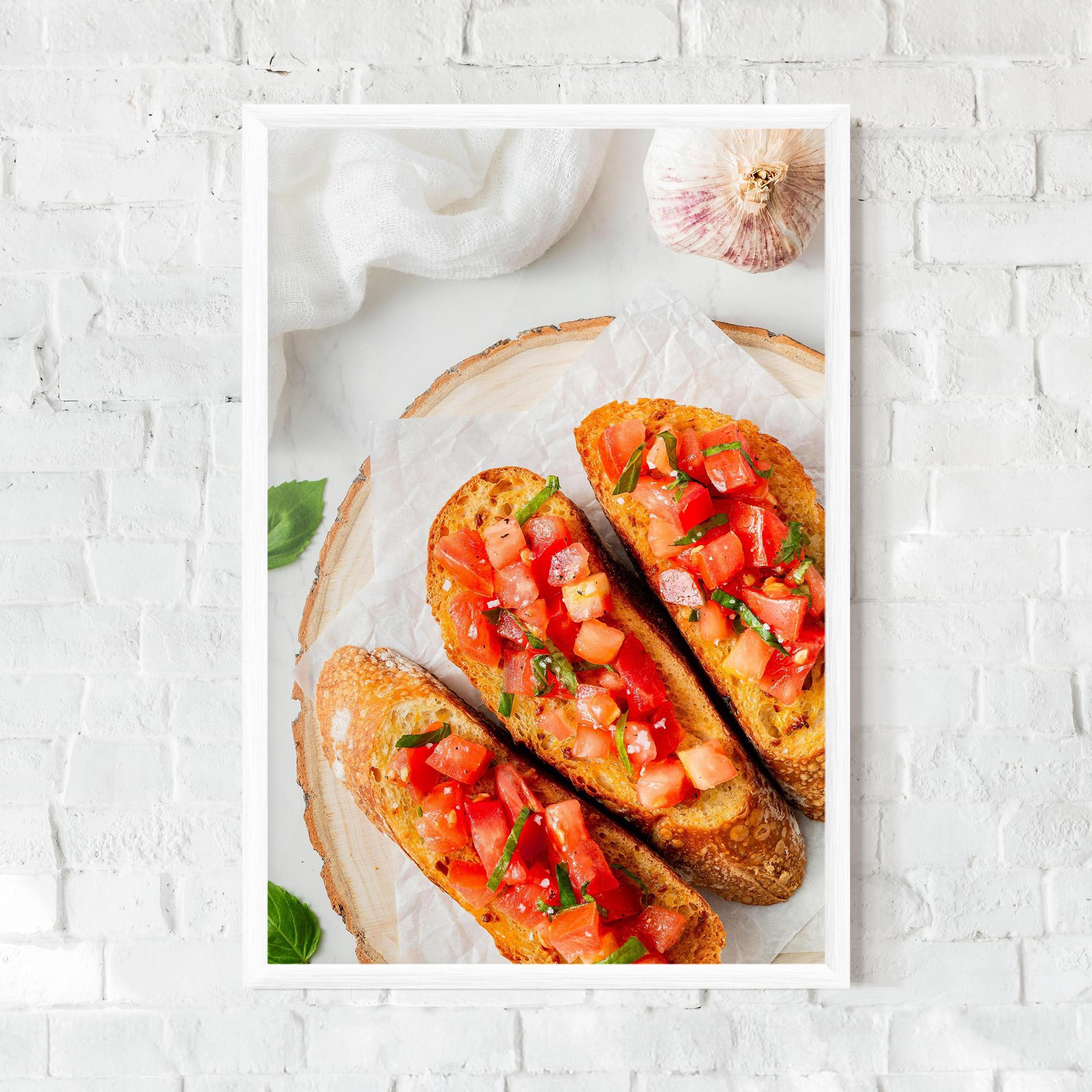 Plakat w Ramie Tomatoes On Bread mockup 0