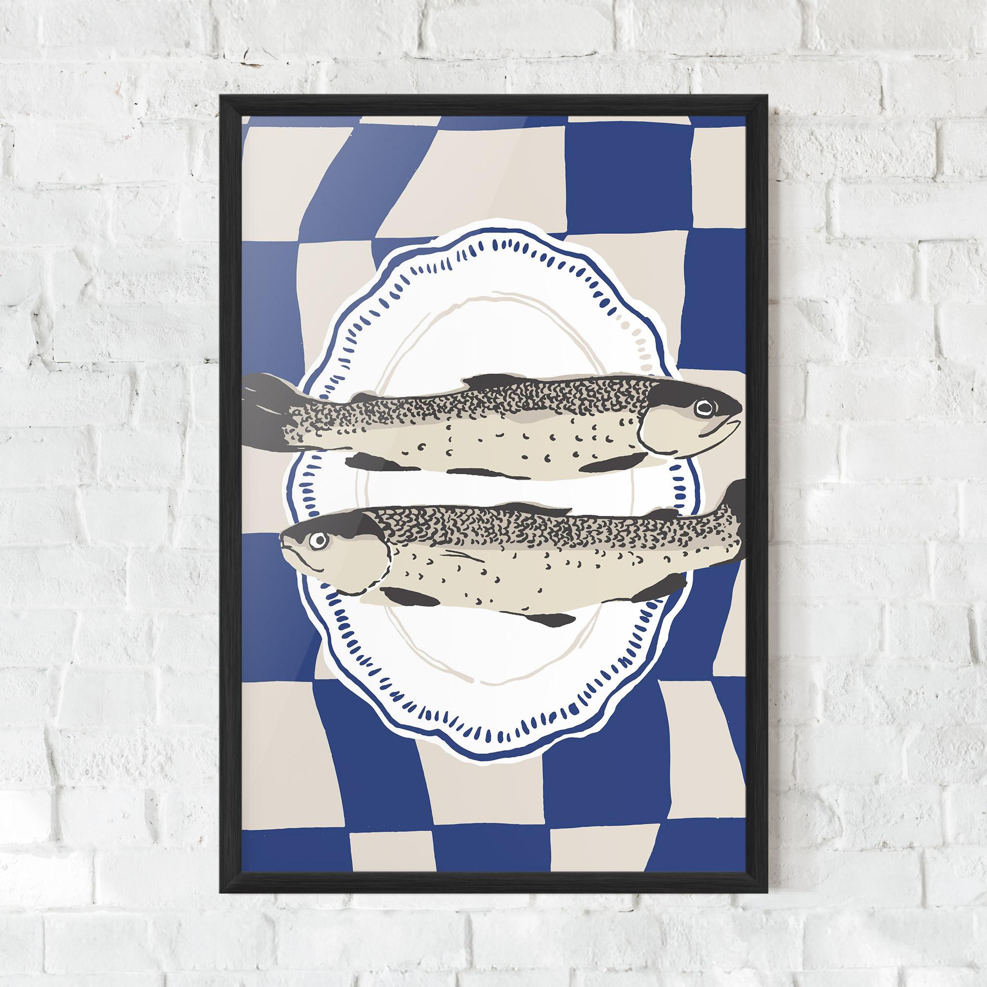 Plakat w Ramie Food Fish mockup 0