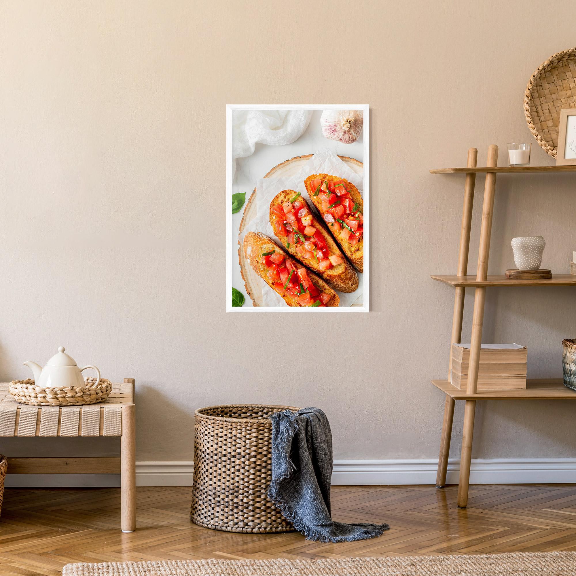 Plakat w Ramie Tomatoes On Bread mockup 9