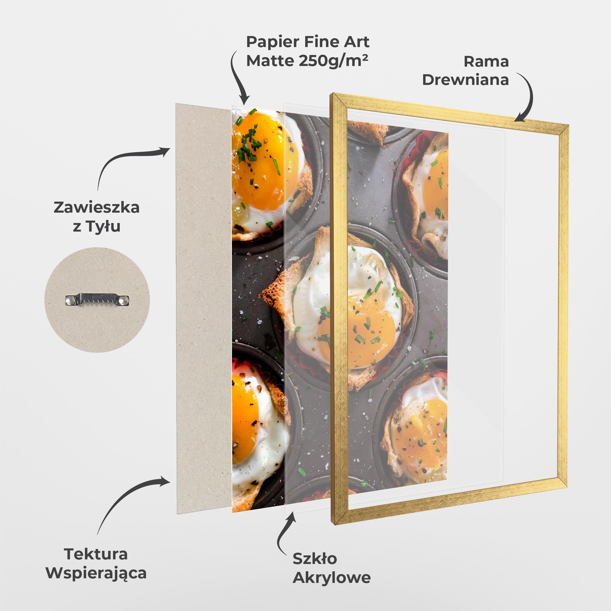 Plakat w Ramie Egg On Tray mockup 1