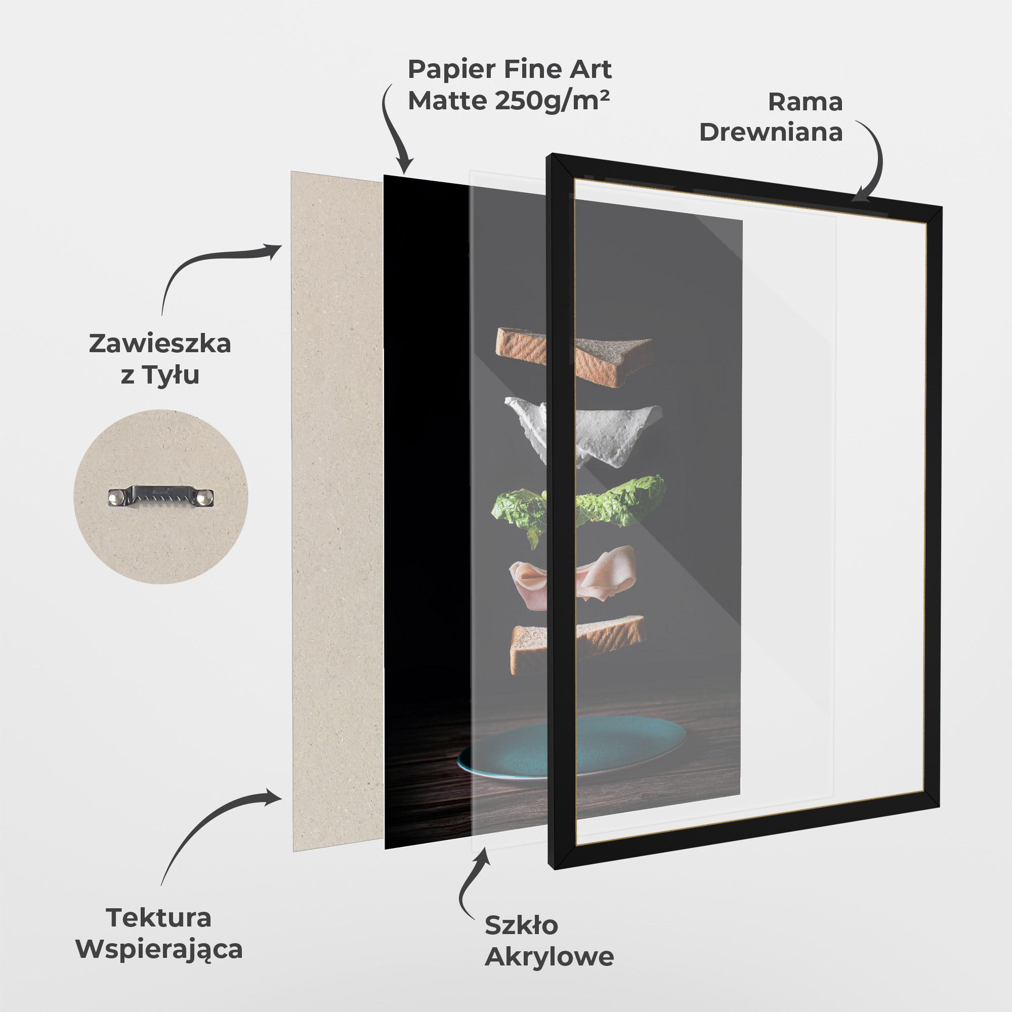 Plakat w Ramie Floating Sandwich mockup 1