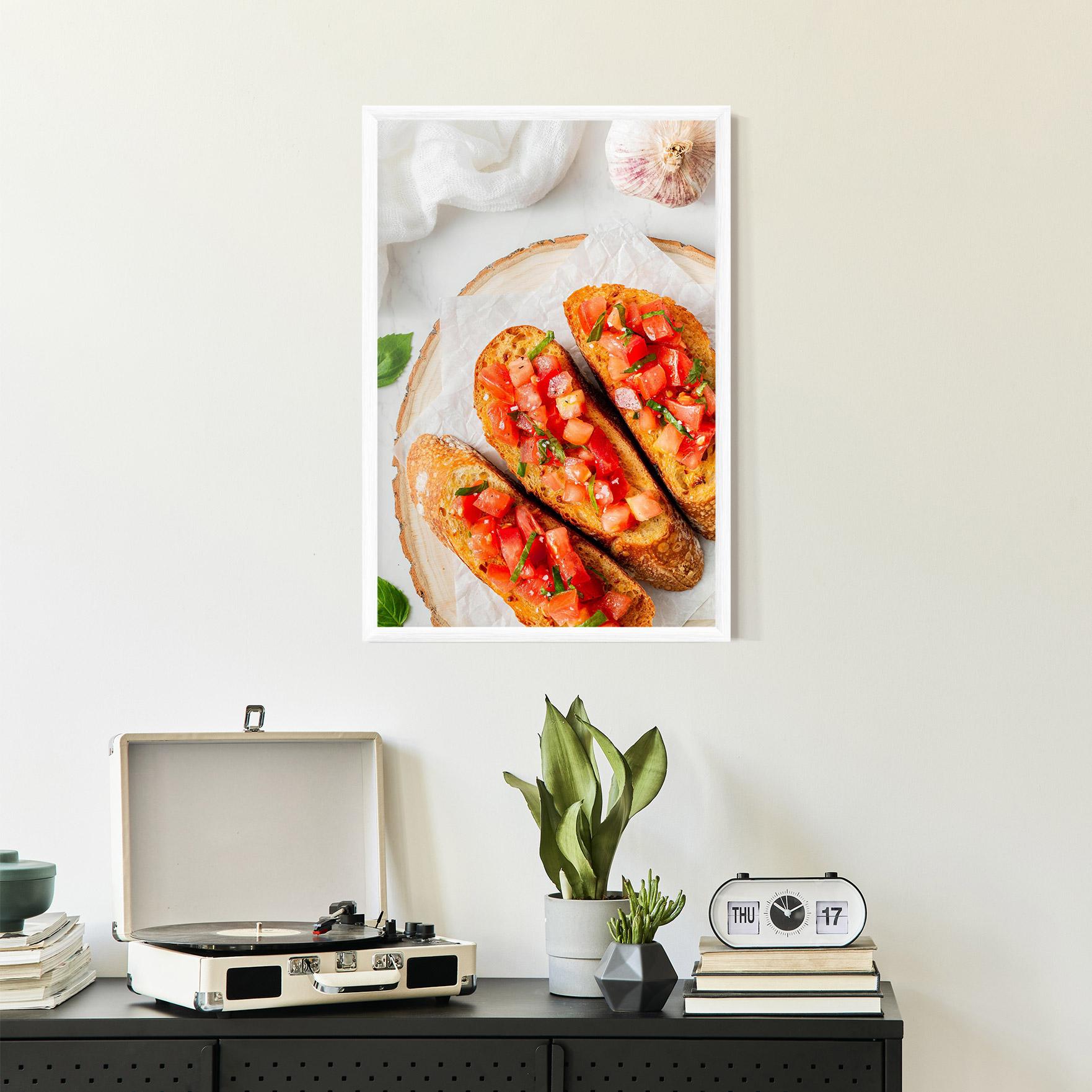 Plakat w Ramie Tomatoes On Bread mockup 2