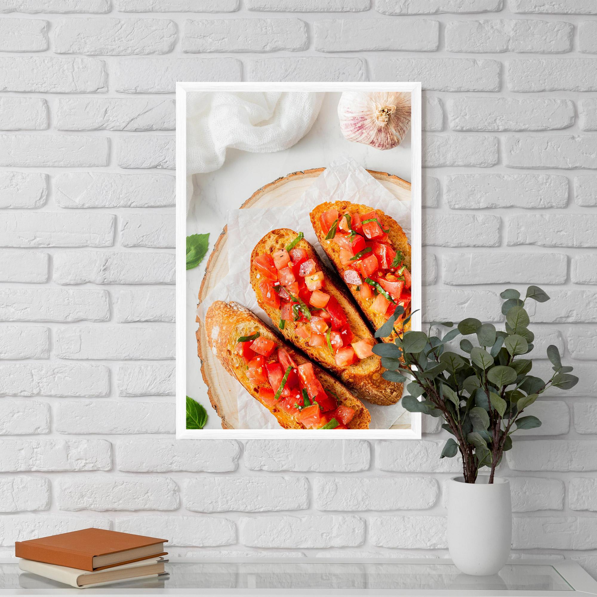 Plakat w Ramie Tomatoes On Bread mockup 5