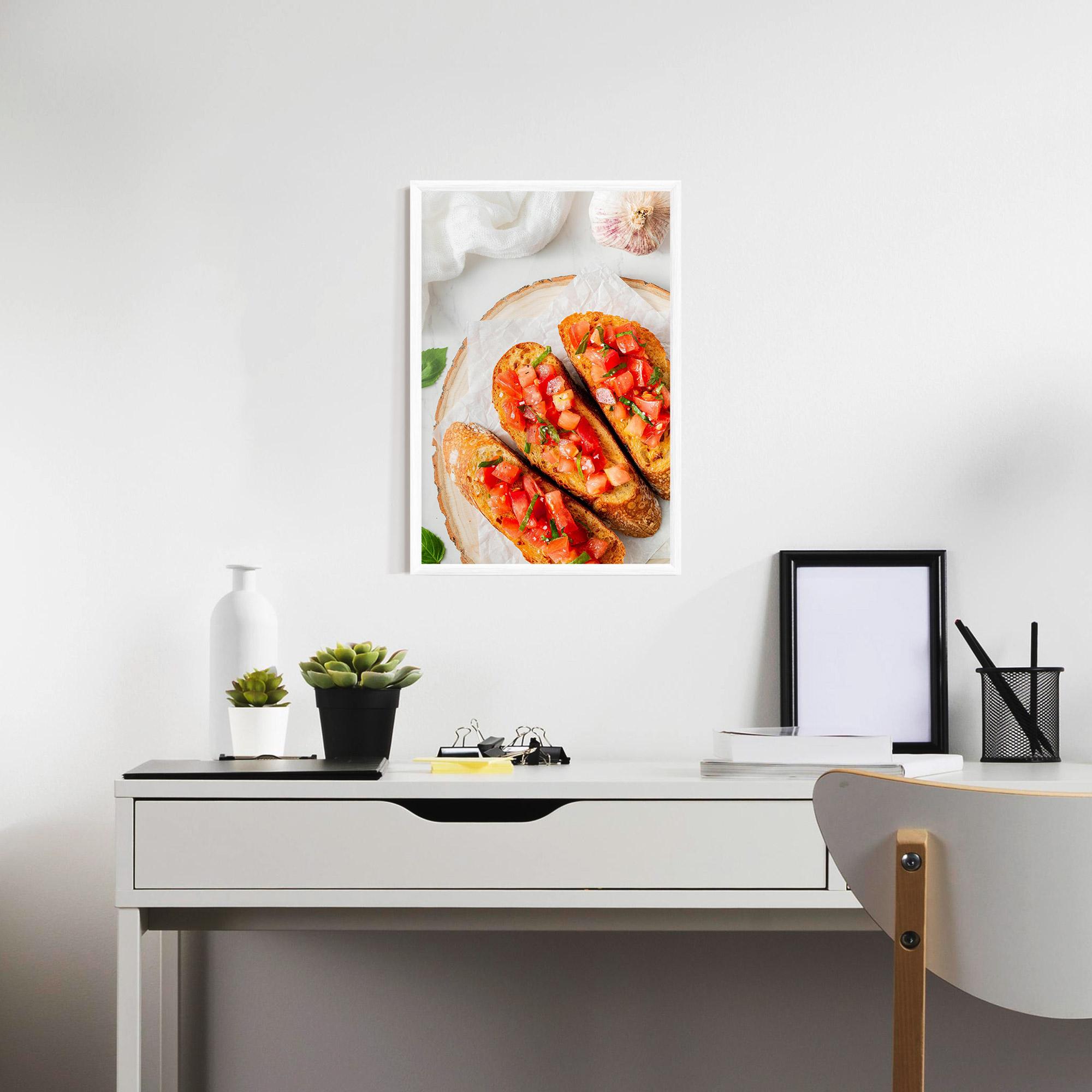 Plakat w Ramie Tomatoes On Bread mockup 7