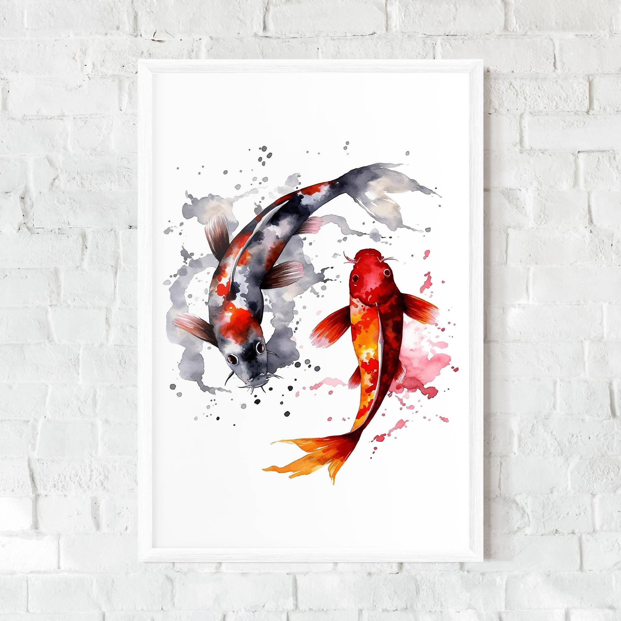 Plakat w Ramie Beautiful Koi mockup 0