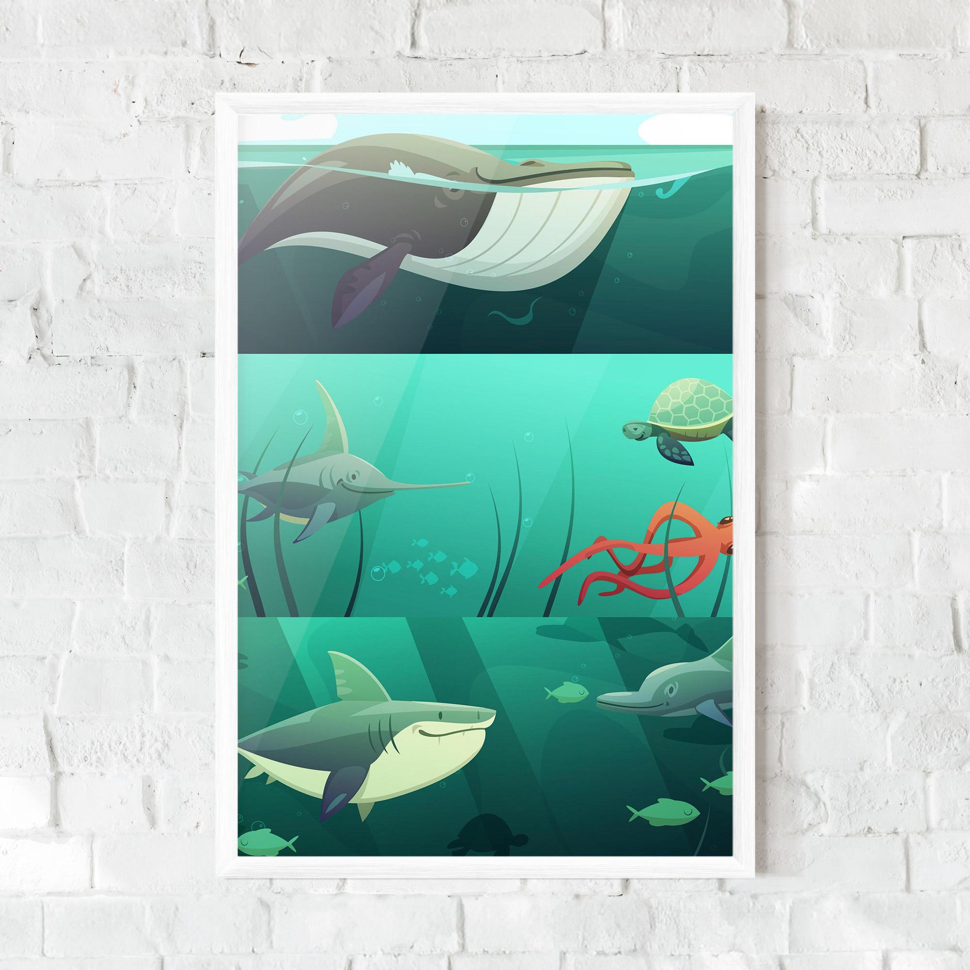 Plakat w Ramie Kids Ocean mockup 0