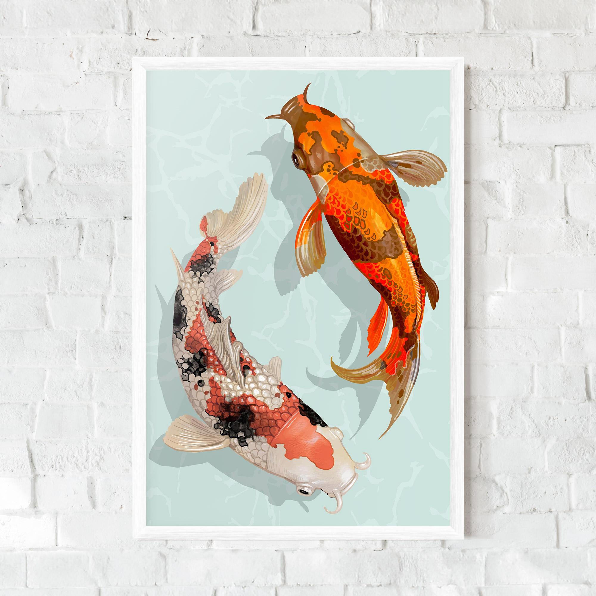 Plakat w Ramie Koi Fish mockup 0