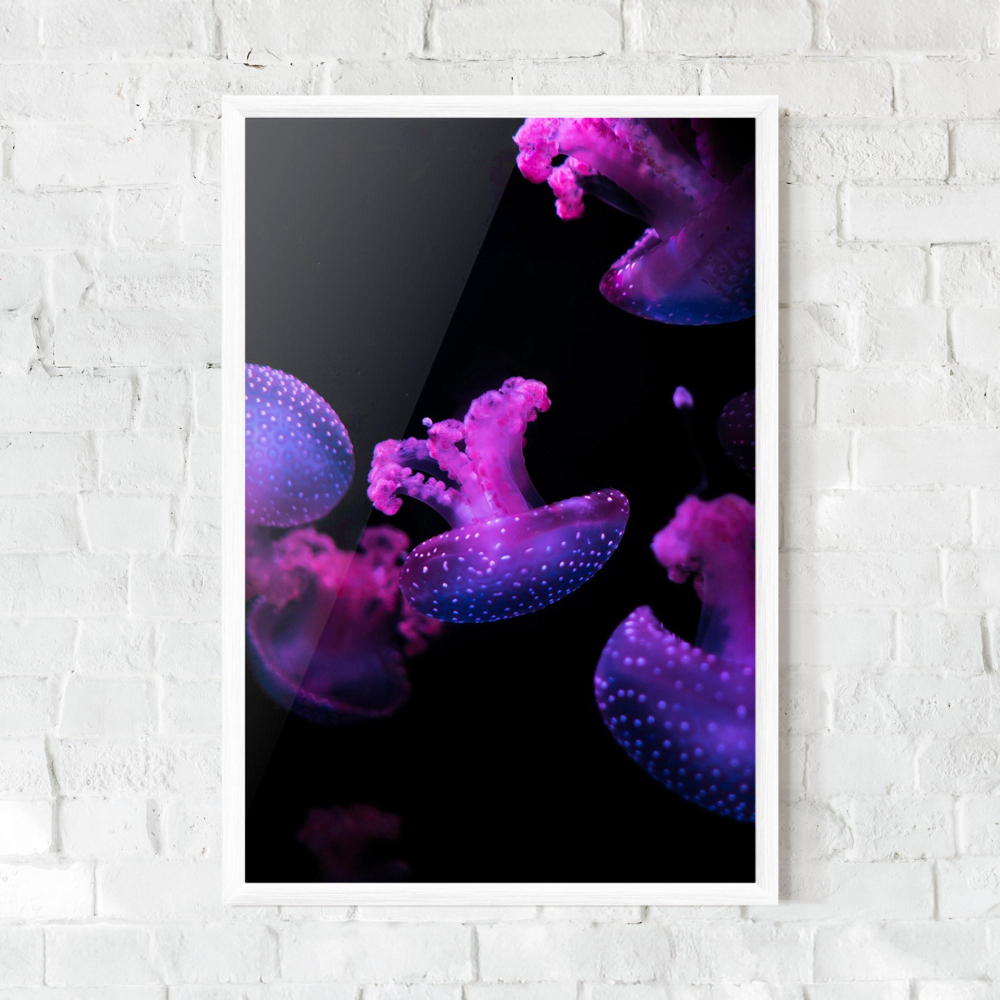 Plakat w Ramie Little Purple Jellyfish mockup 0