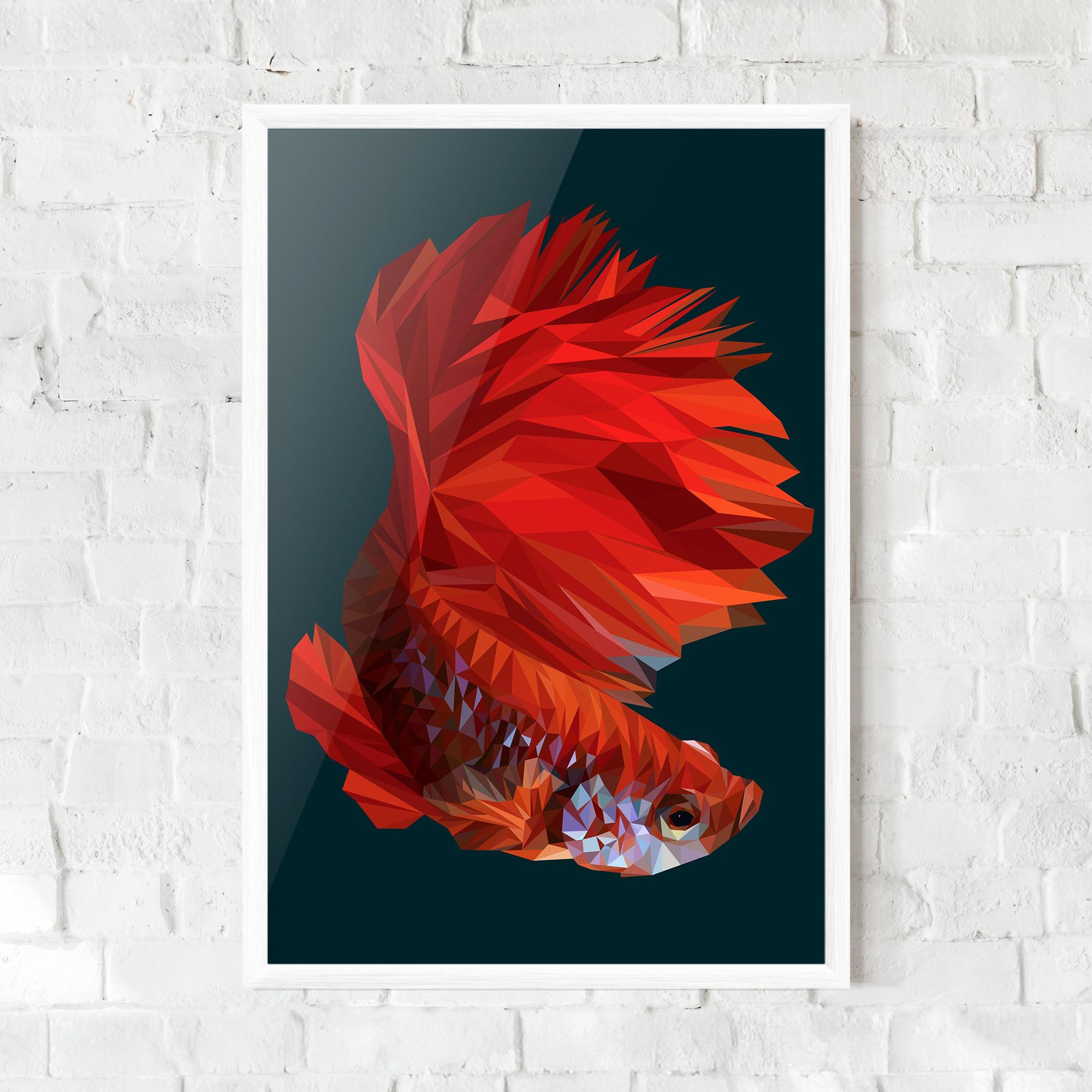 Plakat w Ramie Orange Fish mockup 0
