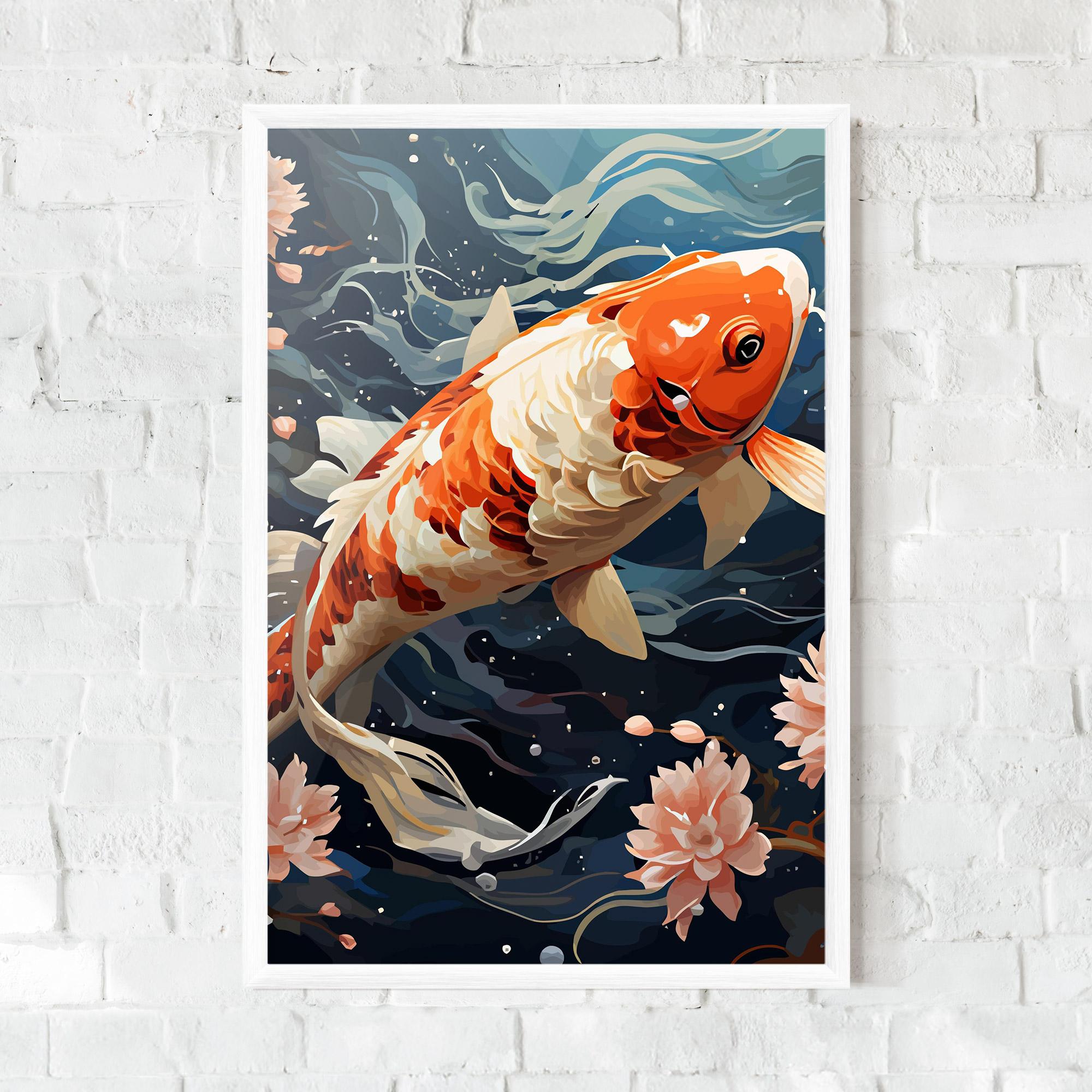 Plakat w Ramie Pretty Koi mockup 0