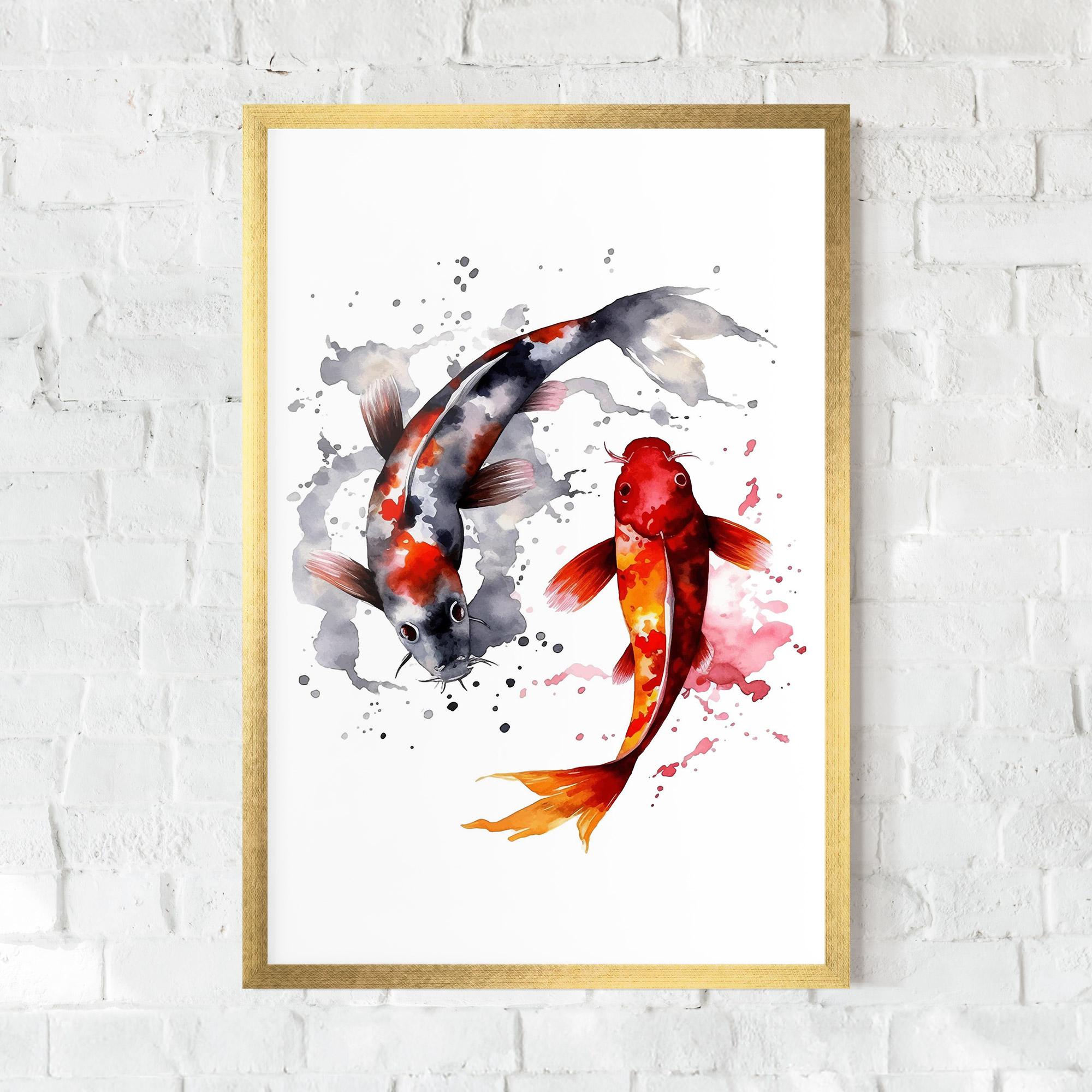 Plakat w Ramie Beautiful Koi mockup 0
